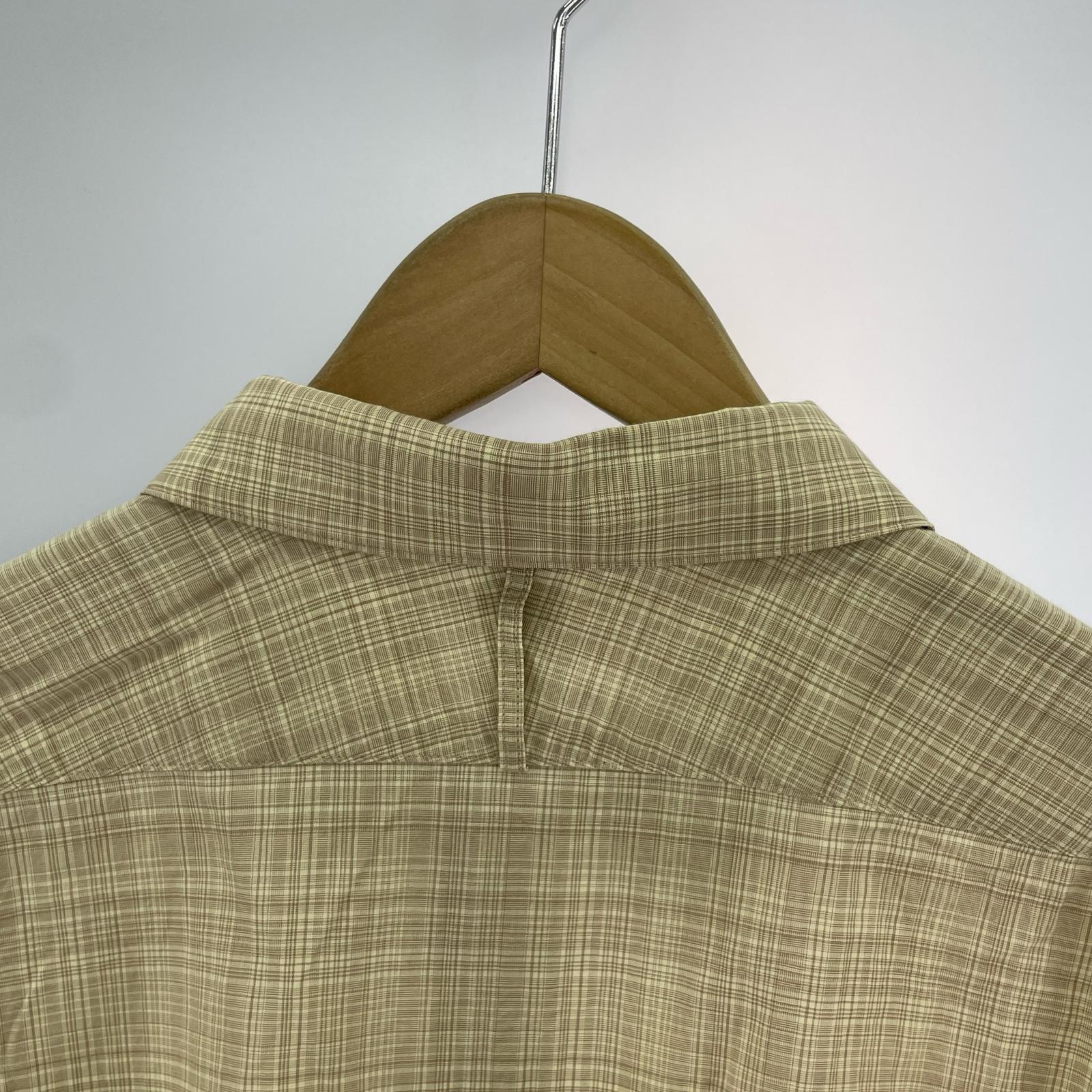 長袖シャツ コットン チェック柄シャツ　2 2 ベージュ