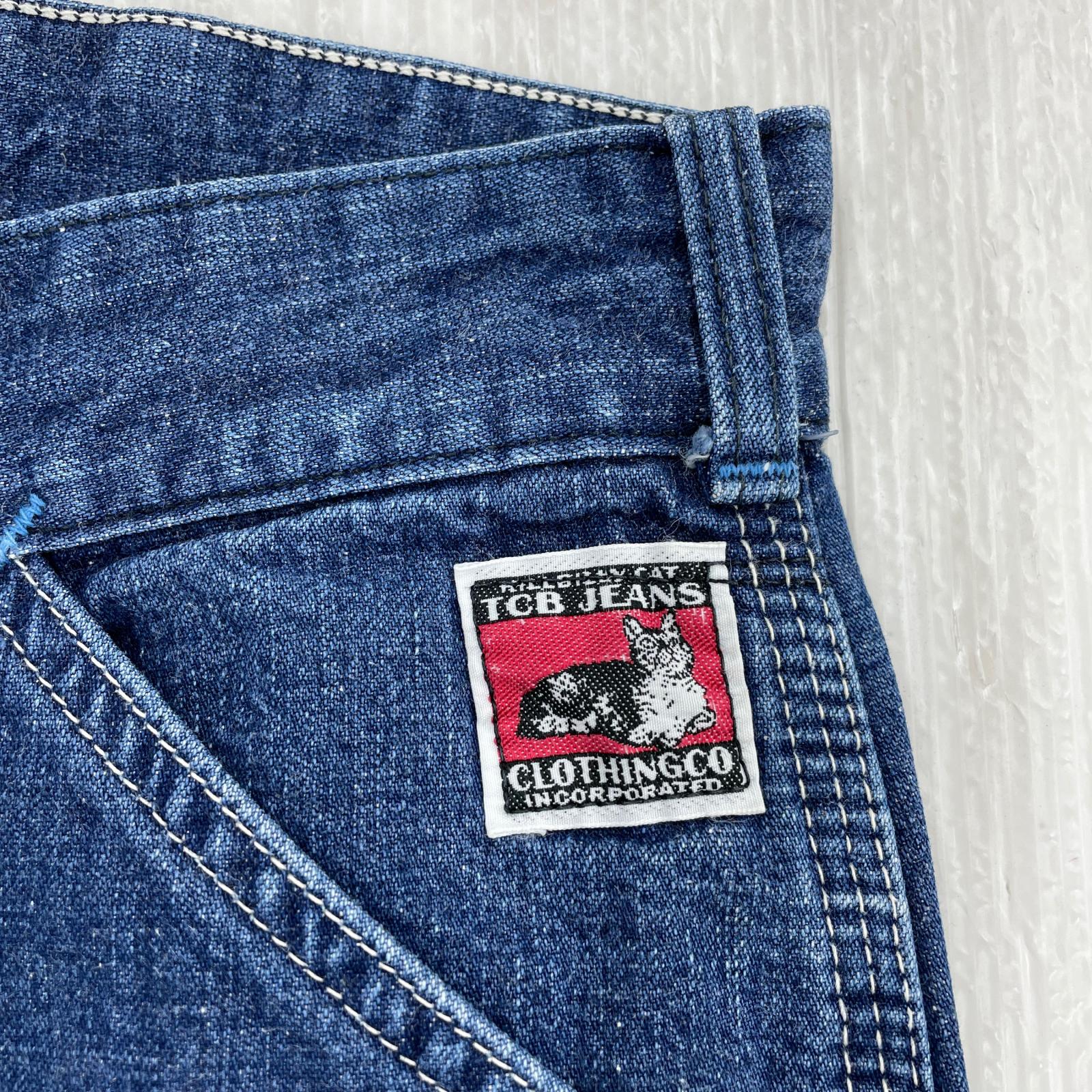 デニムパンツ TCB JEANS デニムペインターパンツ 34 34 ブルー