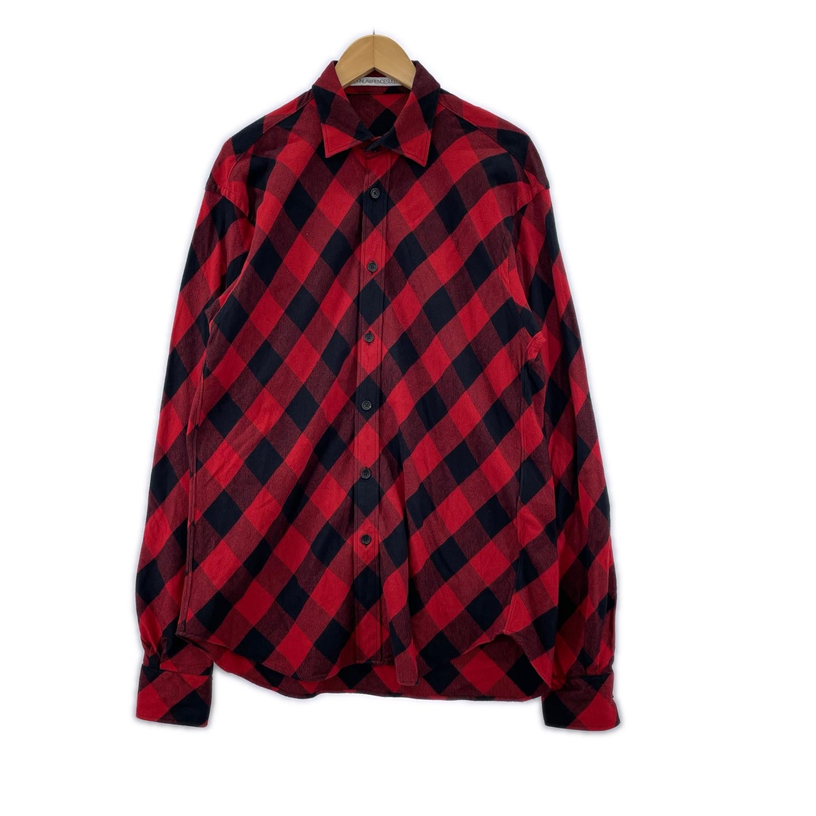 長袖シャツ Big flannel shirts 赤 (S) S レッド