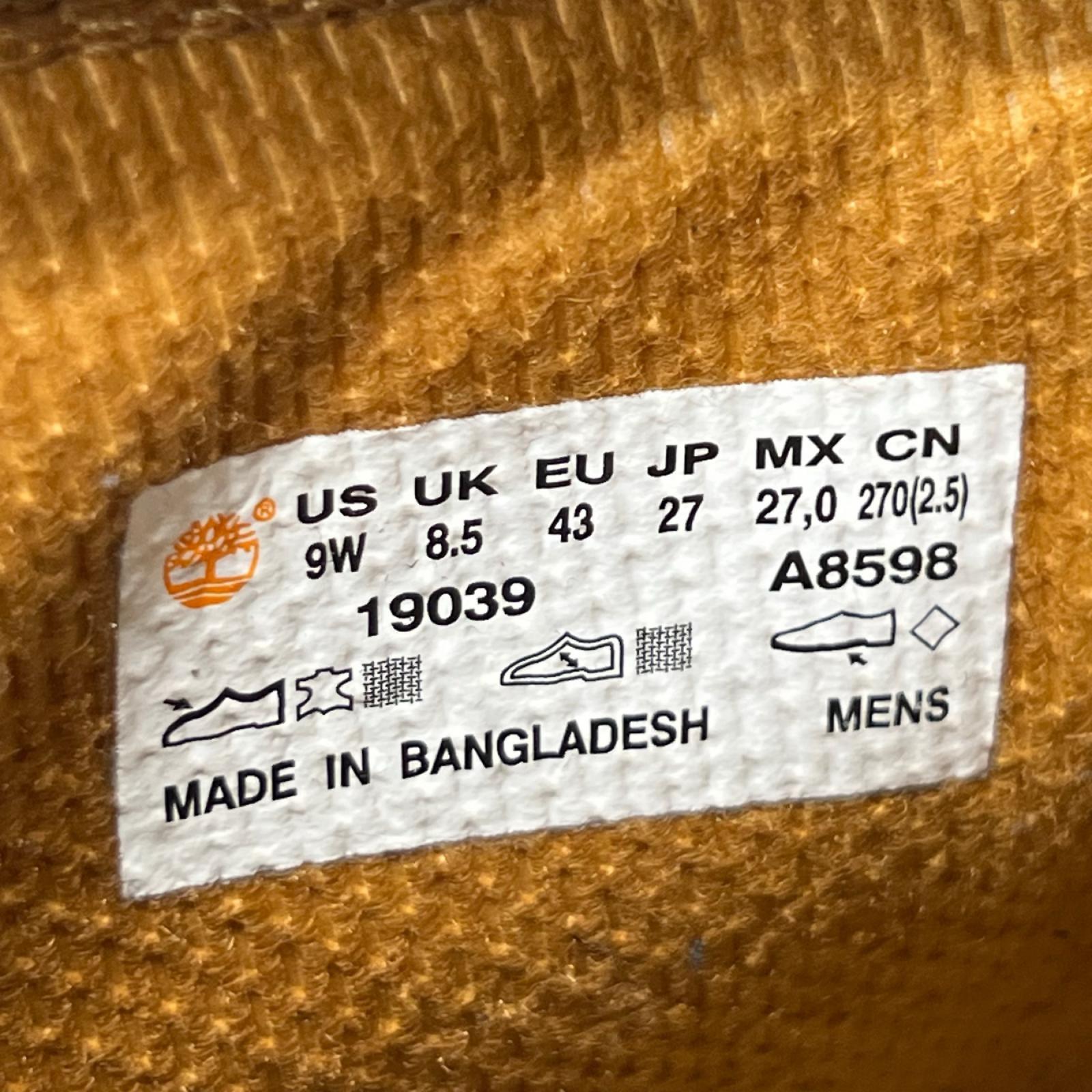ブーツ Timberland　ブーツ　ブラック　A8598 27cm (US9 UK8 1/2 EU44)