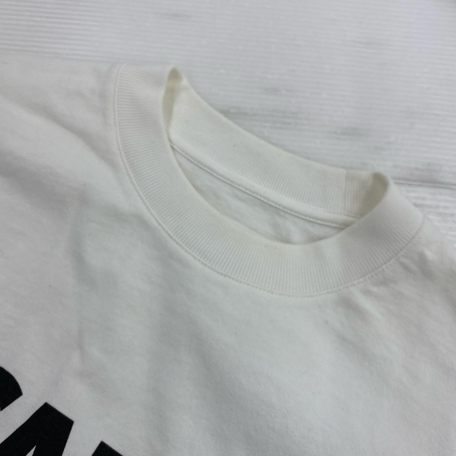 半袖Ｔシャツ オーバーサイズロゴプリント WHT S S ホワイト