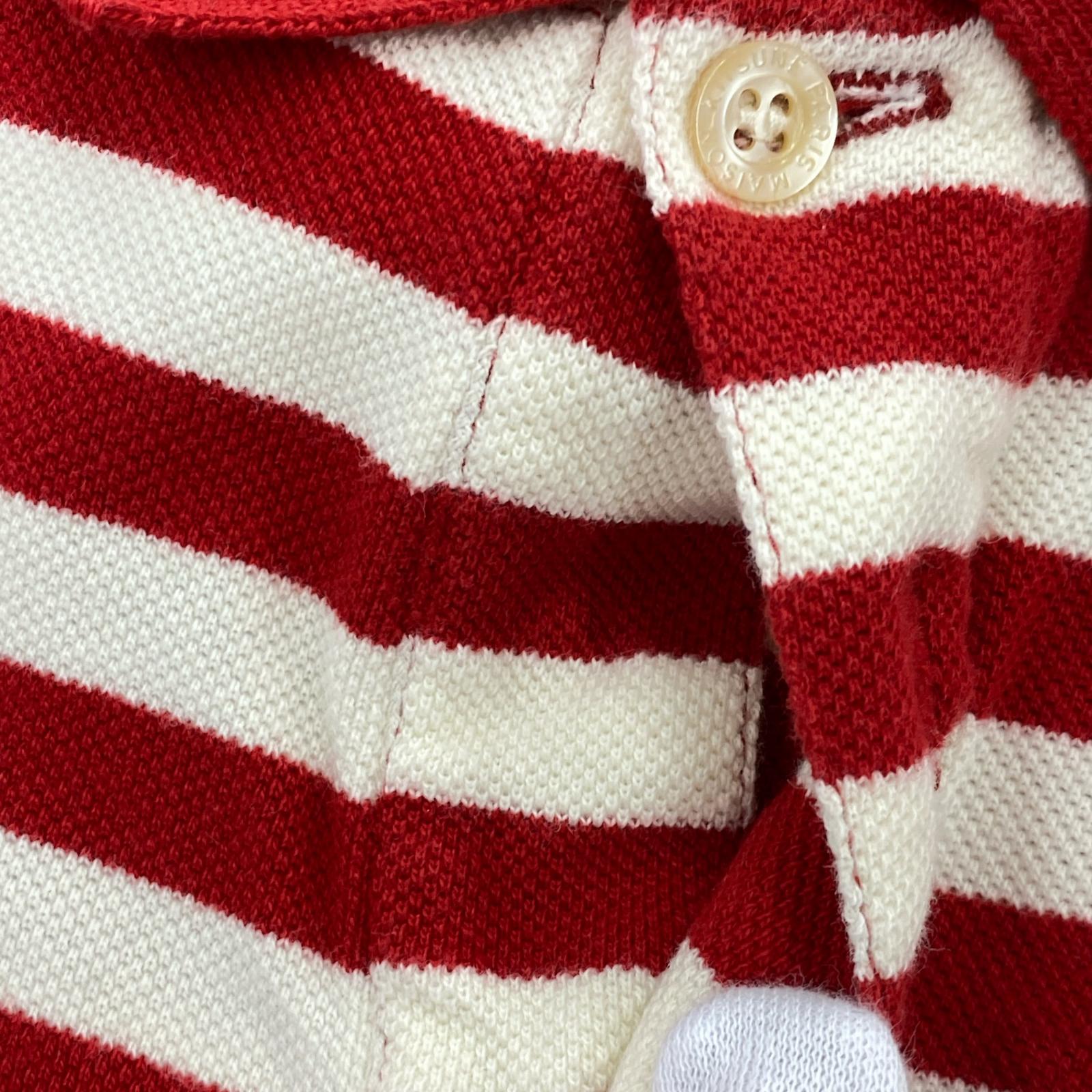 ポロシャツ STRIPED CLASSIC POLO RED/WHT XXS