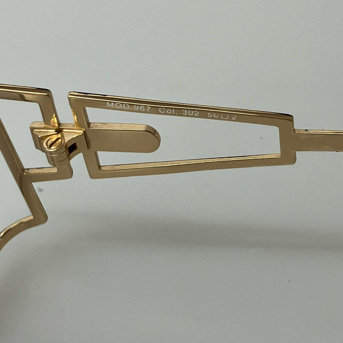 その他アクセサリー CAZAL 度入り 967 ダブルブリッジサングラス 黒×金