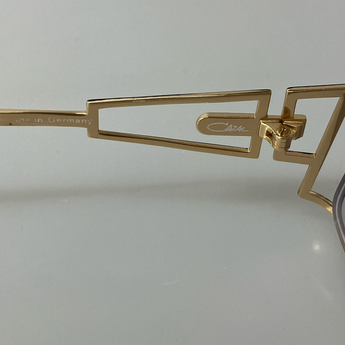 その他アクセサリー CAZAL 度入り 967 ダブルブリッジサングラス 黒×金