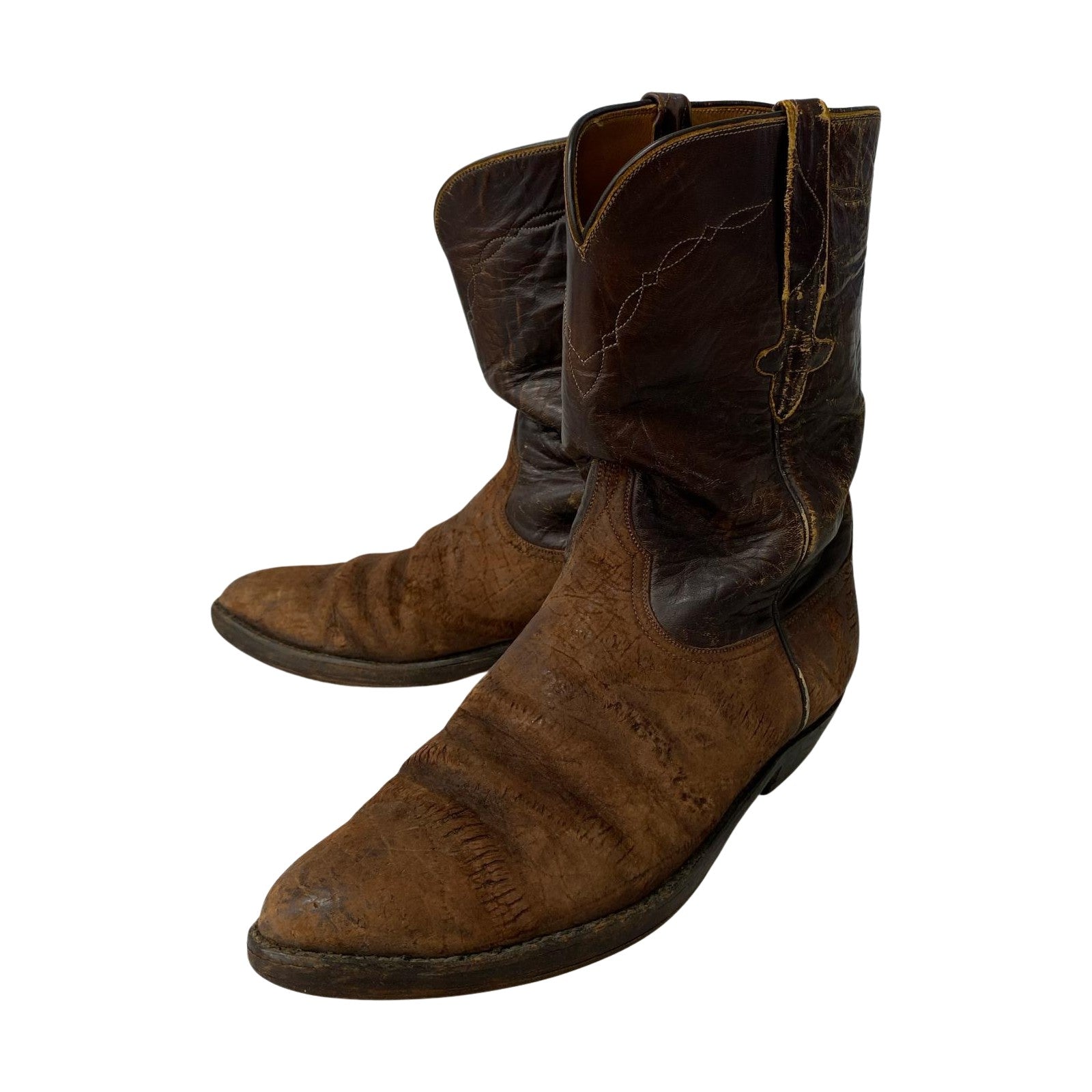 ブーツ Lucchese ウエスタンブーツ 茶 (10E) ブラウン