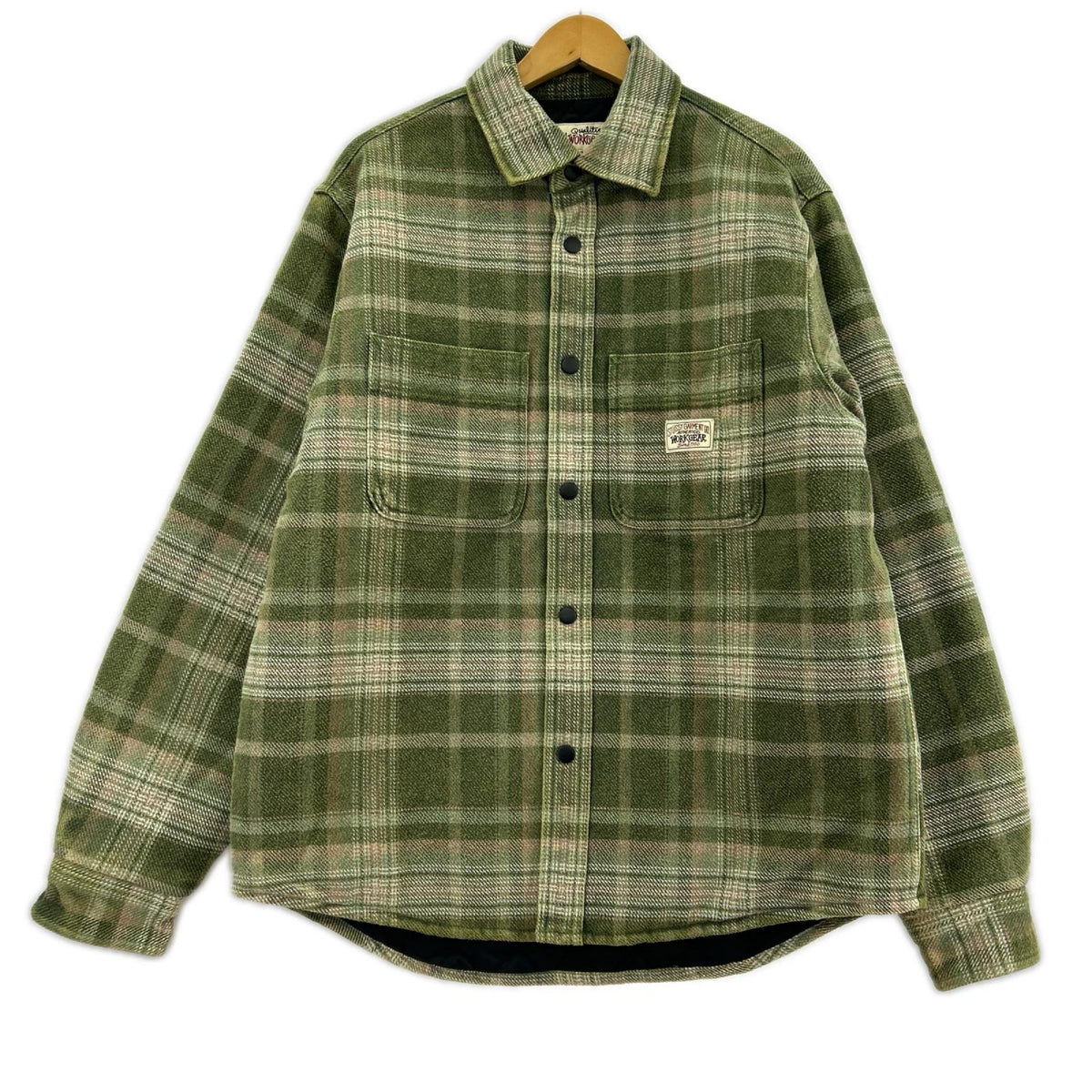 ジャケット Heavy Washed Plaid Shirt S グリーン