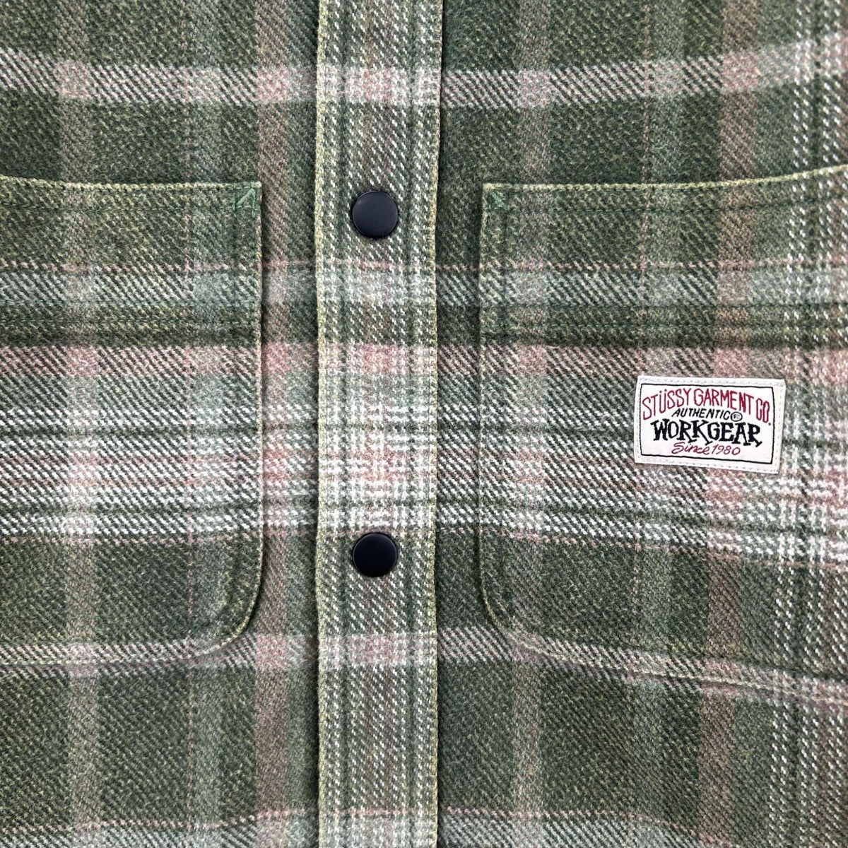 ジャケット Heavy Washed Plaid Shirt S グリーン