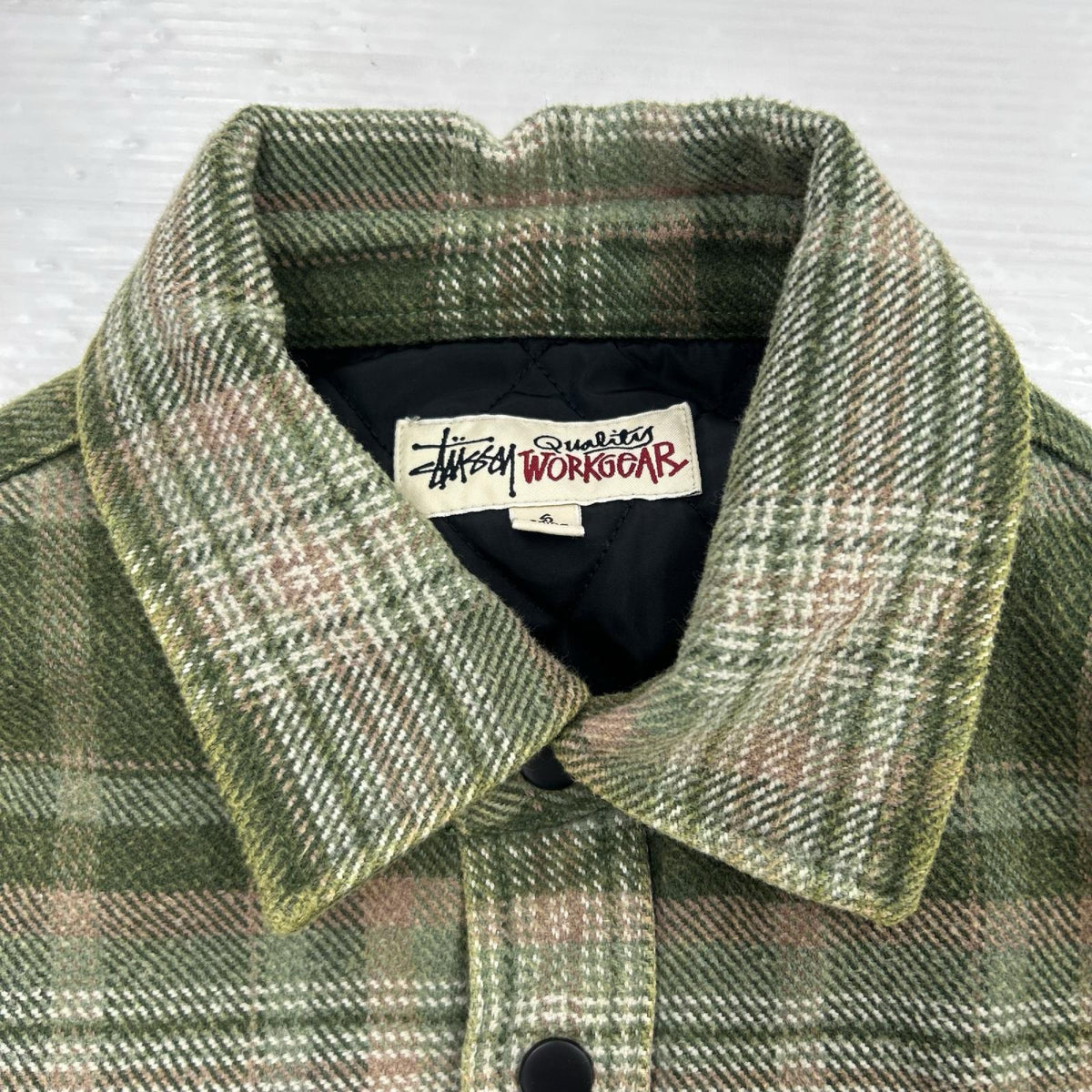 ジャケット Heavy Washed Plaid Shirt S グリーン