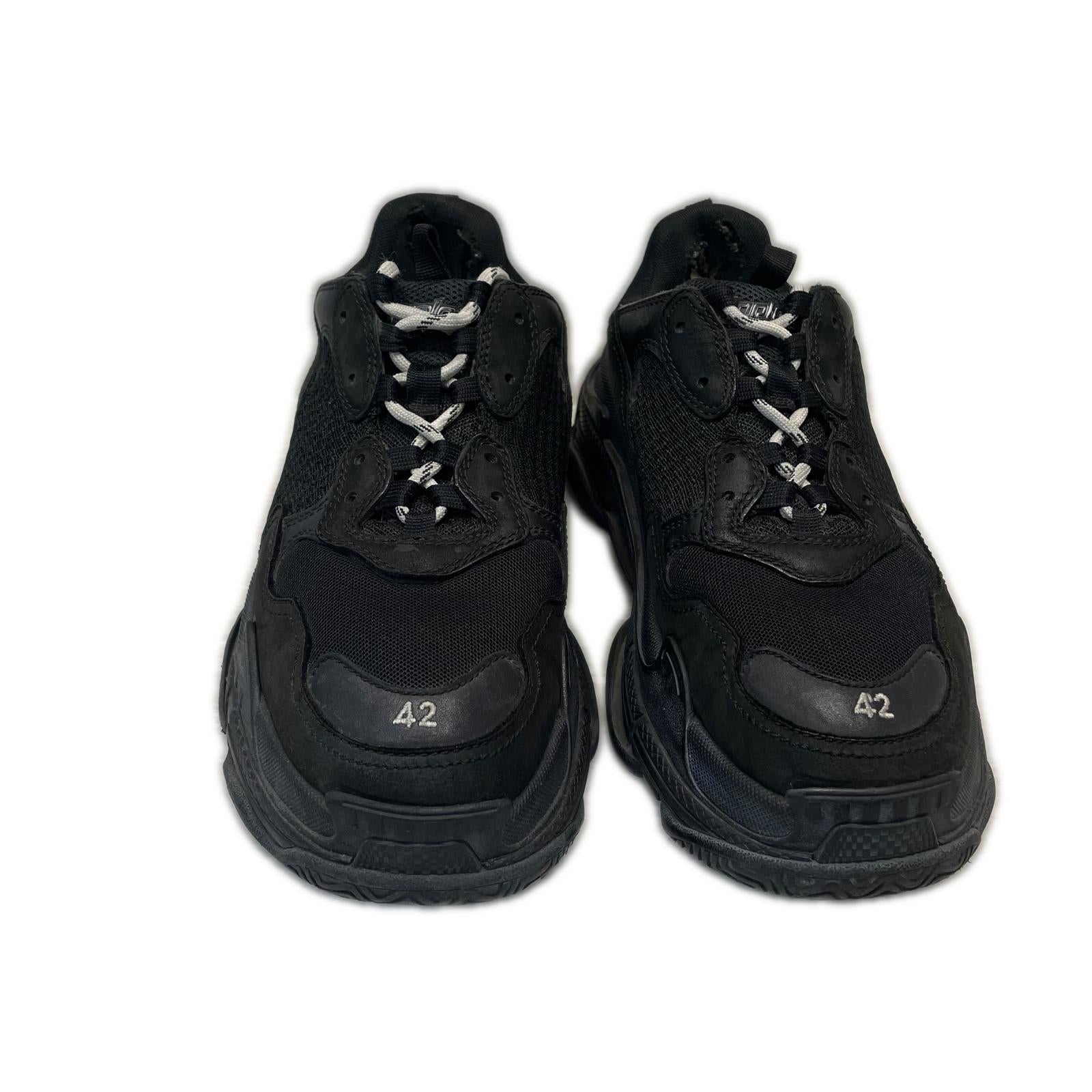 BALENCIAGA TRIPLE S スニーカー 42 黒 27.5cm (US9 1/2 UK9 EU45)