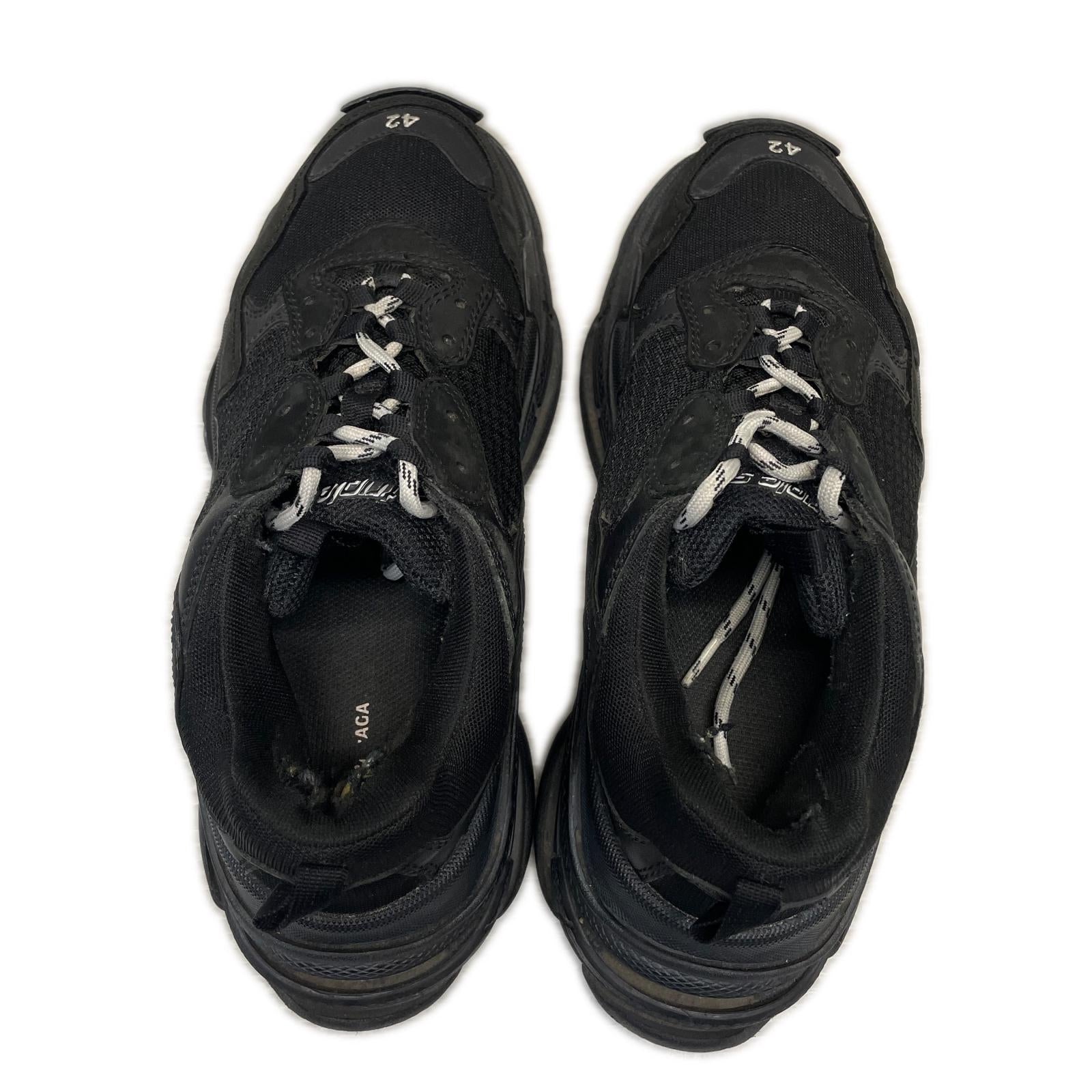 BALENCIAGA TRIPLE S スニーカー 42 黒 27.5cm (US9 1/2 UK9 EU45)