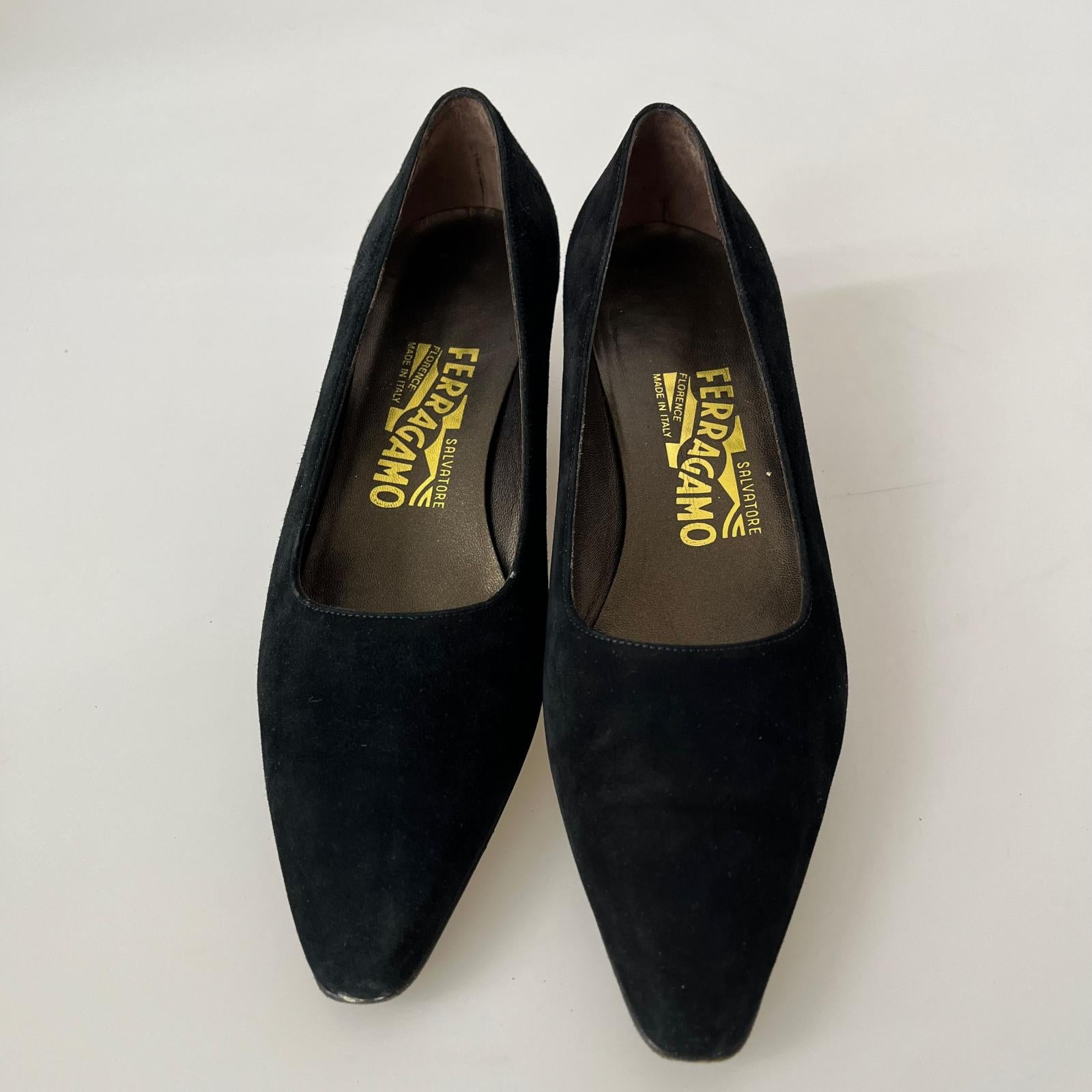 S.Ferragamo FLANELLA スエードパンプス 6 1/2 ブラック