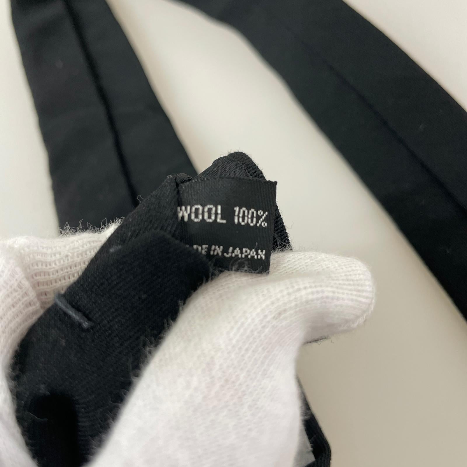 その他アクセサリー POUR HOMME 悪目立ち ウールギャバ ネクタイ ブラック