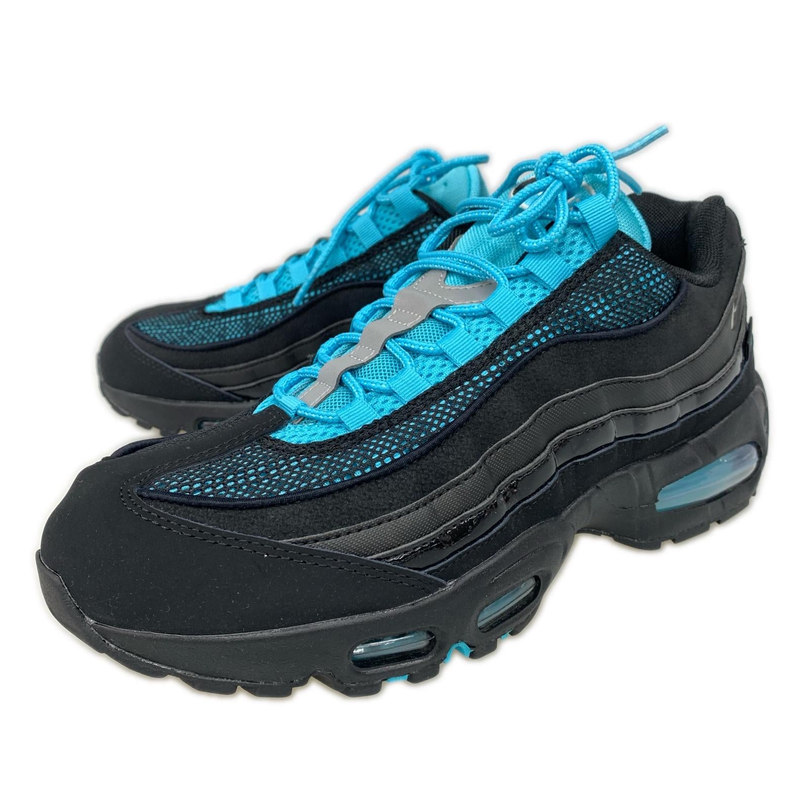 スニーカー NIKE Air Max 95 Big Bubble QS Scorpion 28.0 ブラック×ブルー 28cm (US10 UK9 1/2 EU46)