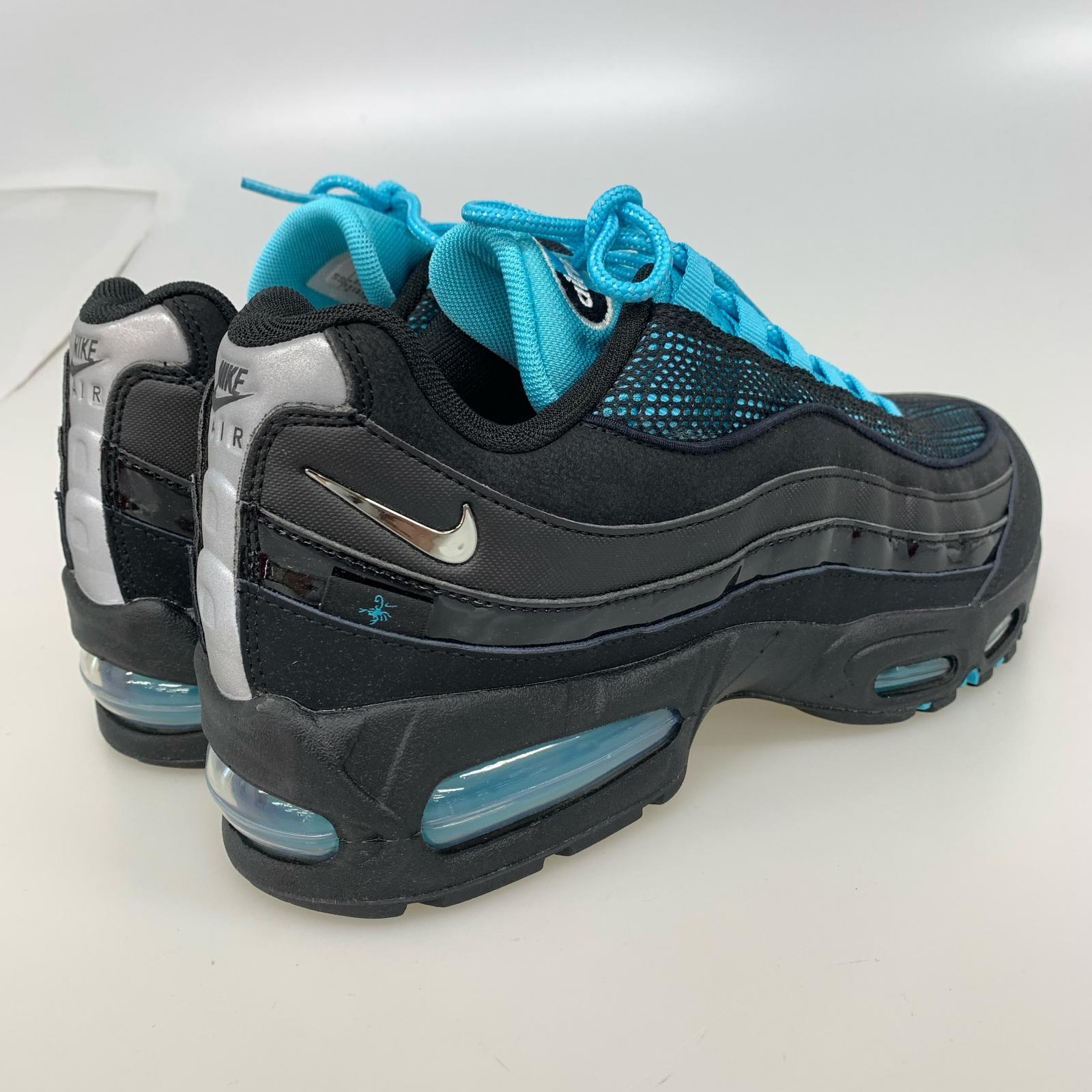 スニーカー NIKE Air Max 95 Big Bubble QS Scorpion 28.0 ブラック×ブルー 28cm (US10 UK9 1/2 EU46)