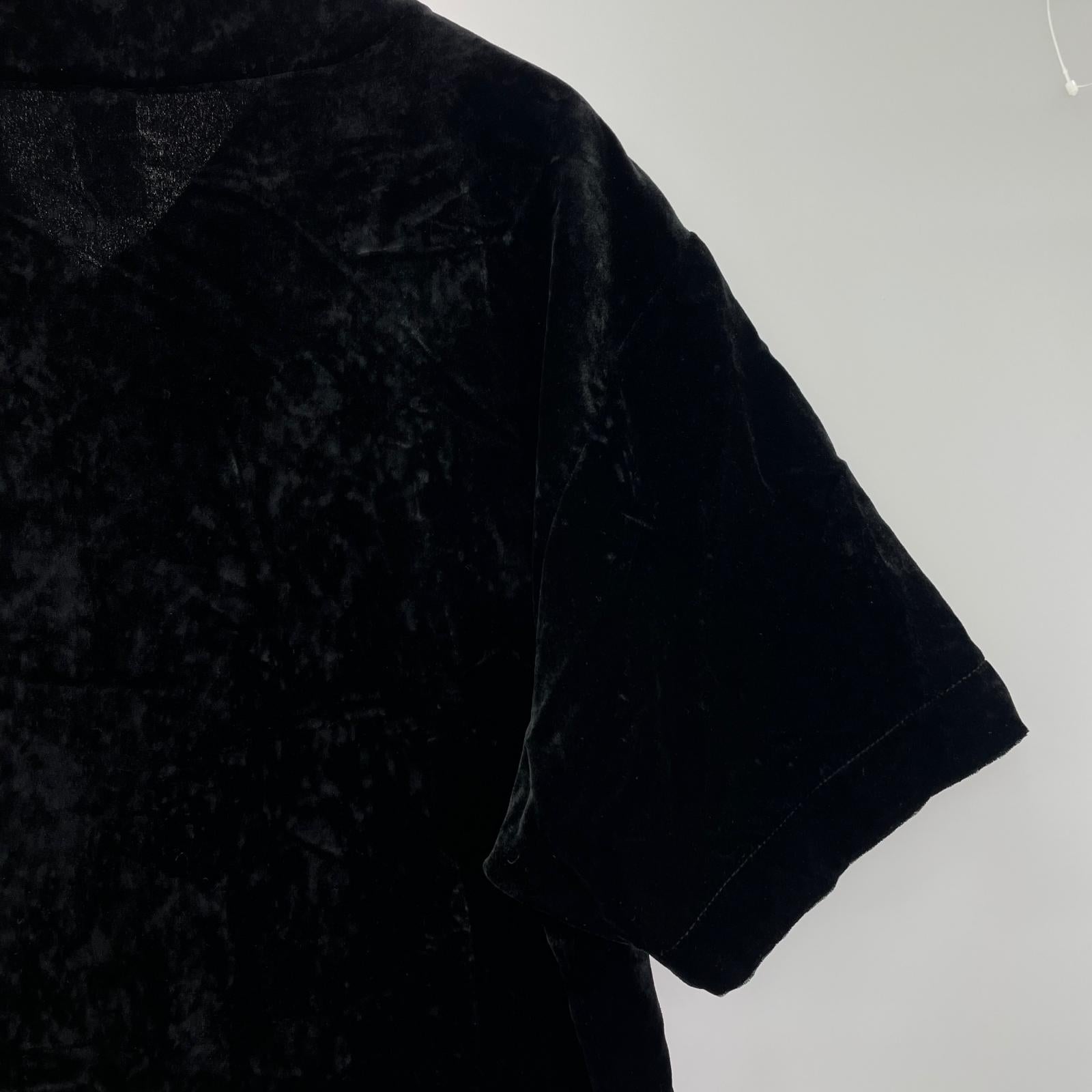 半袖シャツ Supreme 25SS Velvet Baseball Jersey black (L) L ブラック