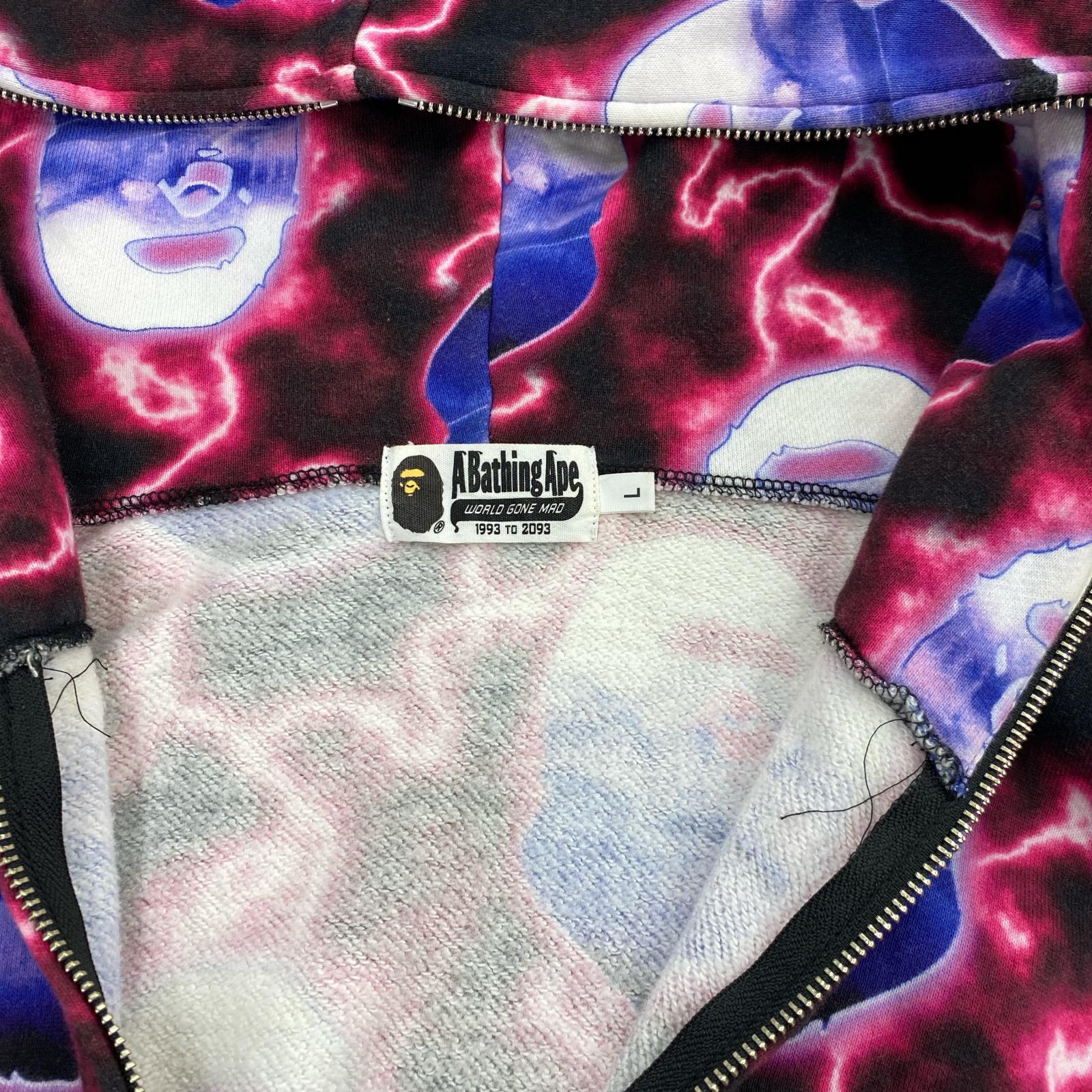 パーカー BAPE LIGHTNING/フルジップパーカー/Ｌ L