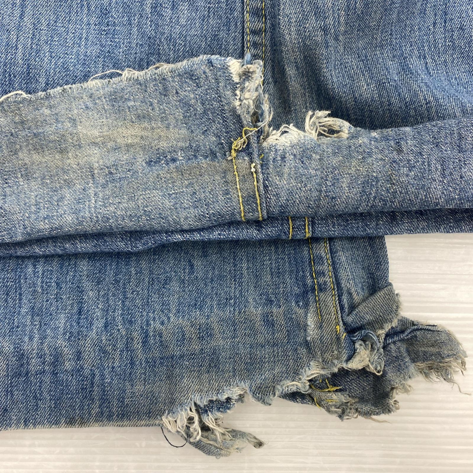 デニムパンツ 70s ブーツカット IDEAL ZIP ブルー