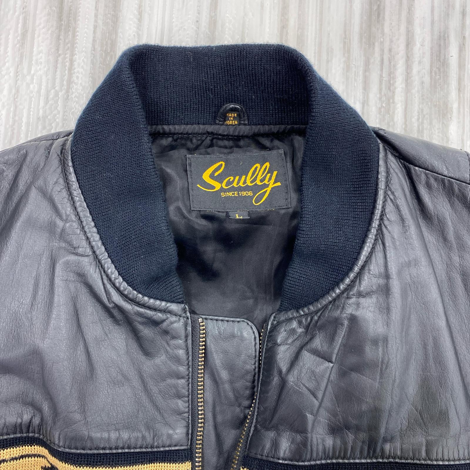 レザージャケット Scully レザーブルゾン L ブラック