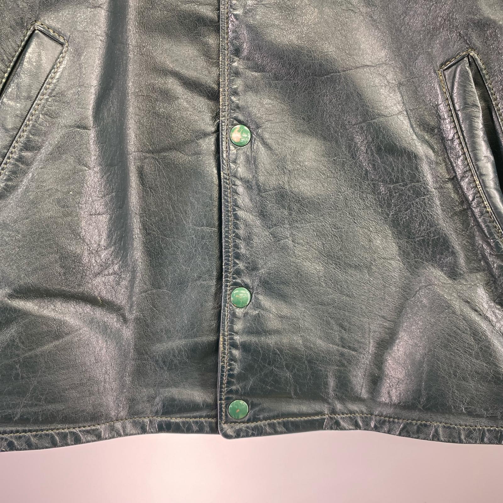 レザージャケット STAN LANE SPORTS グリーン