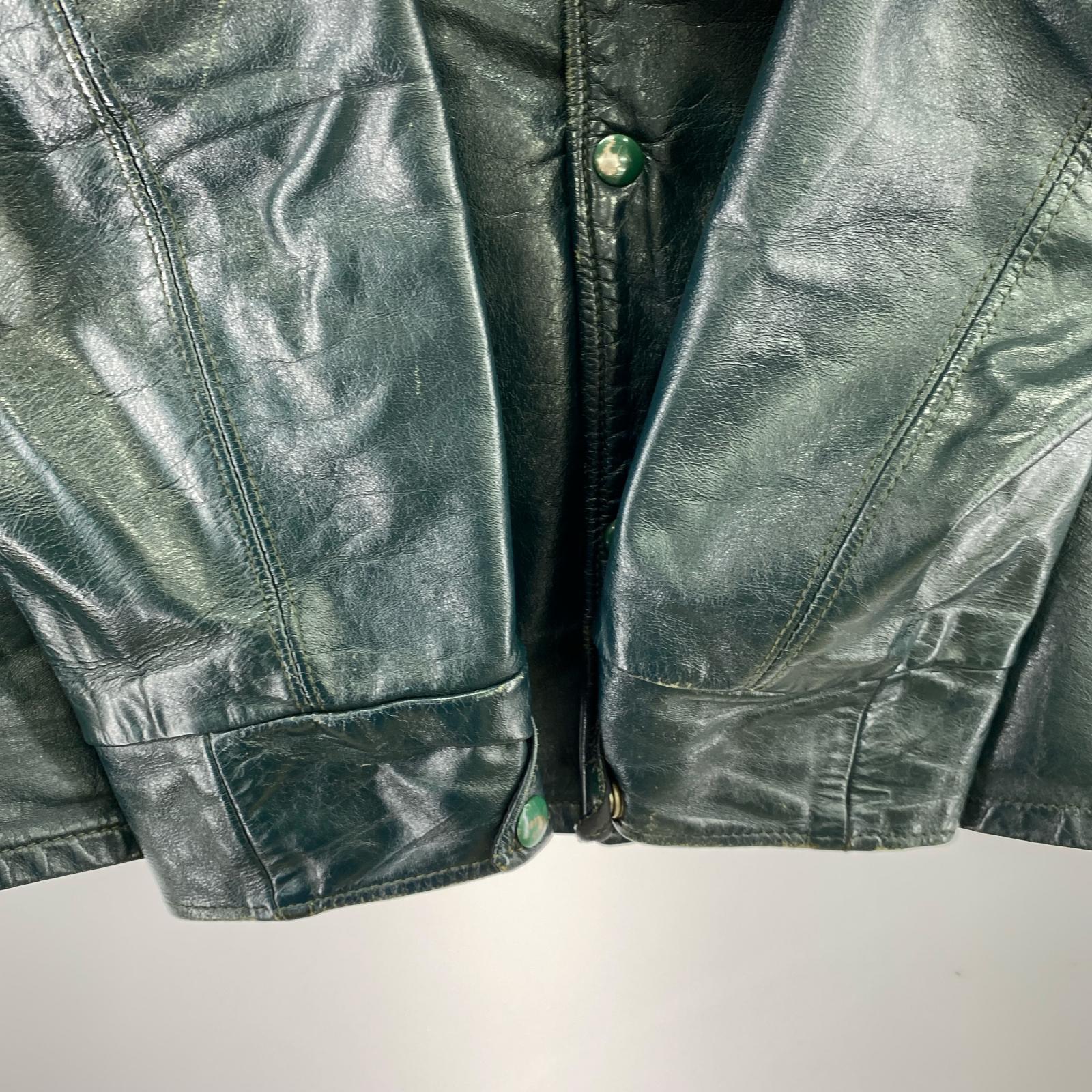 レザージャケット STAN LANE SPORTS グリーン