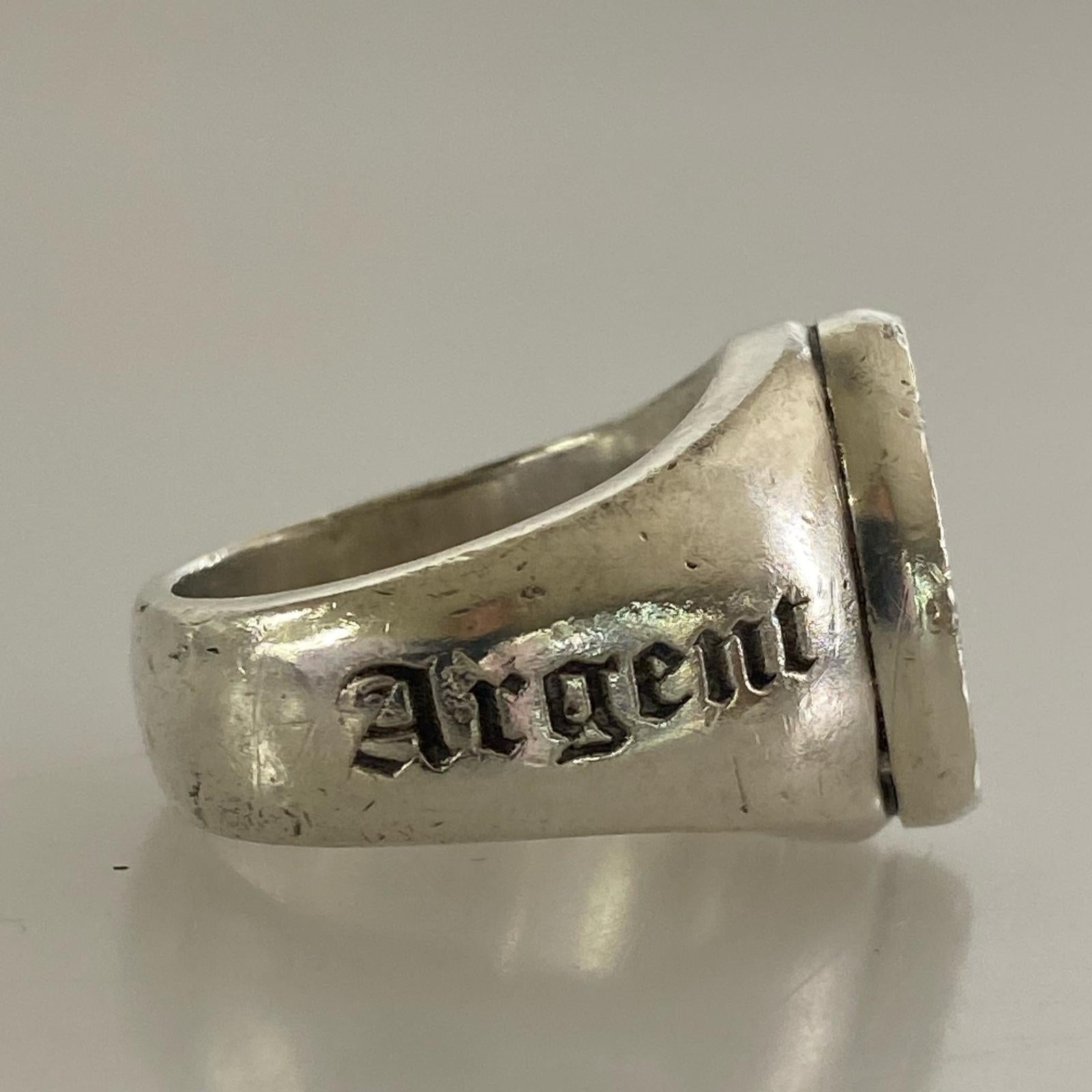リング・指輪 Argent Gleam 925 フレアモチーフ シグネットリング ＃20 シルバー