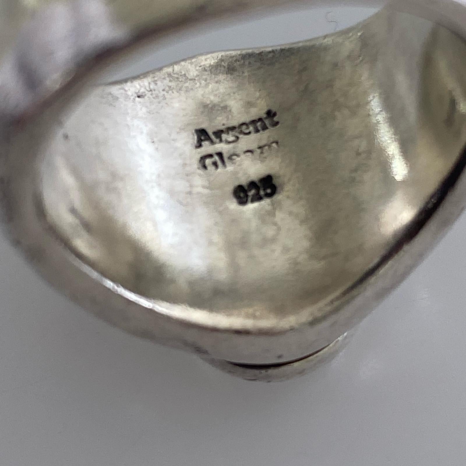 リング・指輪 Argent Gleam 925 フレアモチーフ シグネットリング ＃20 シルバー