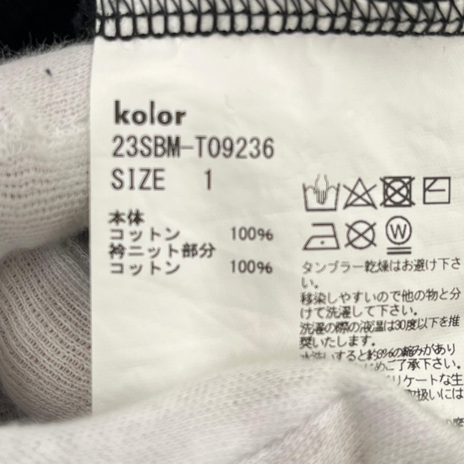 ポロシャツ kolor BEACON ポロシャツBK ブラック