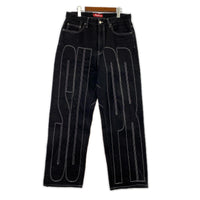 デニムパンツ 26SS/ Inset Spellout Baggy Jean/W30/BLK 30 ブラック