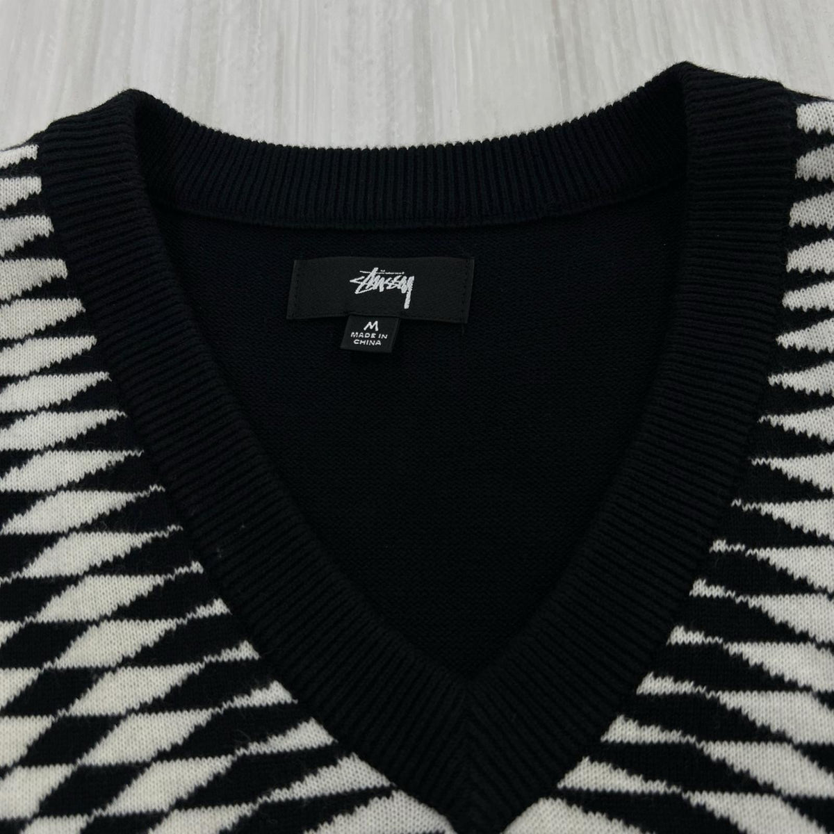 ニット STUSSY Psychedelic Check Vest M