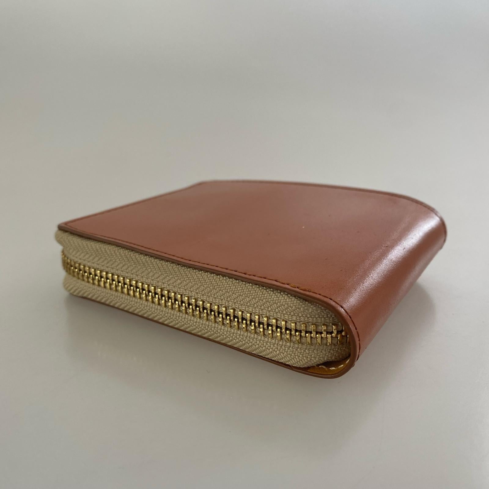 コンパクトウォレット MILAGRO コードバン L字ファスナー ブラウン