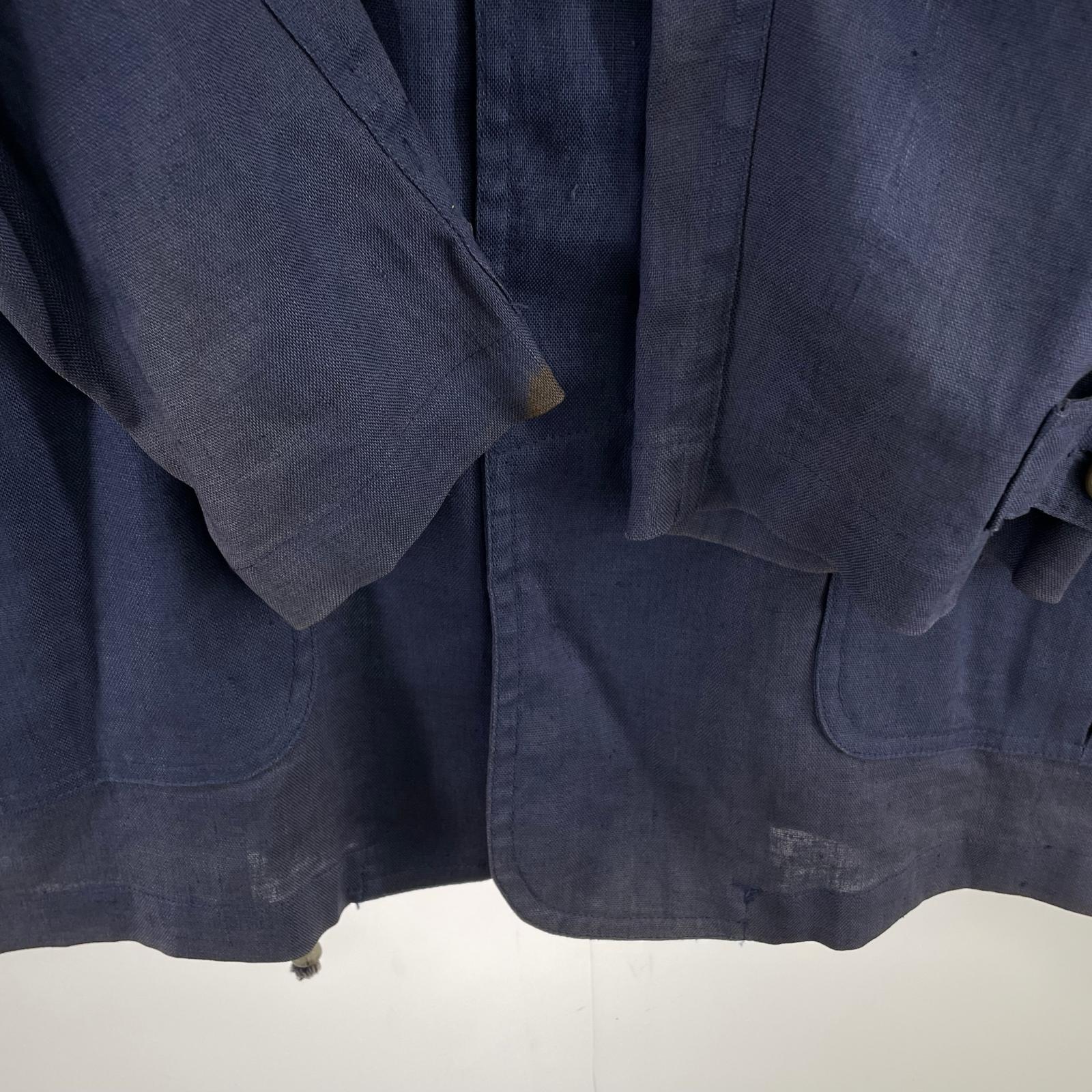 ジャケット BARNEYS NEWYORK BASCO リネンサファリジャケット NVY M ネイビー