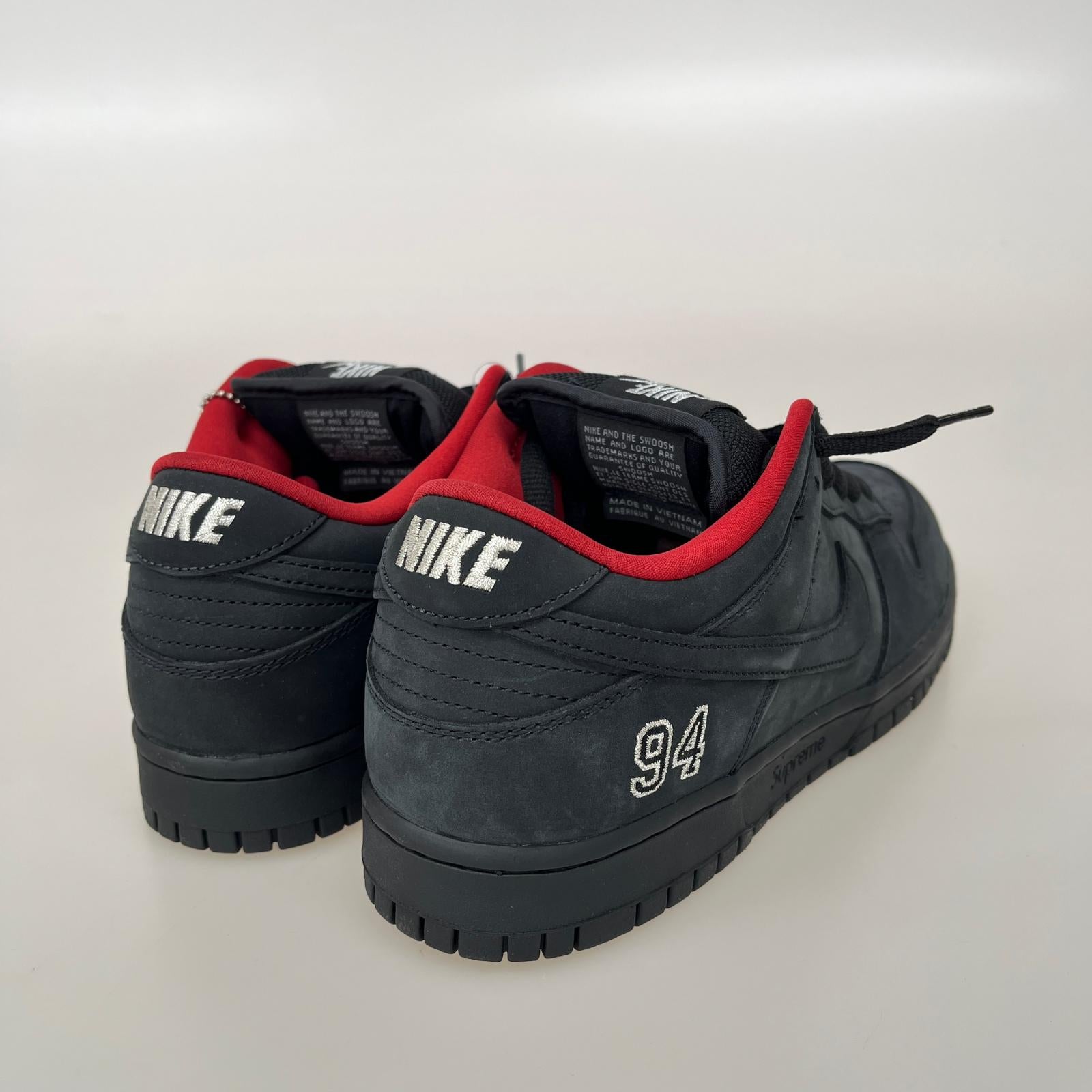 スニーカー SB DUNK LOW OG QS ×SUPREME 27.5cm 28cm (US10 UK9 1/2 EU46) ブラック