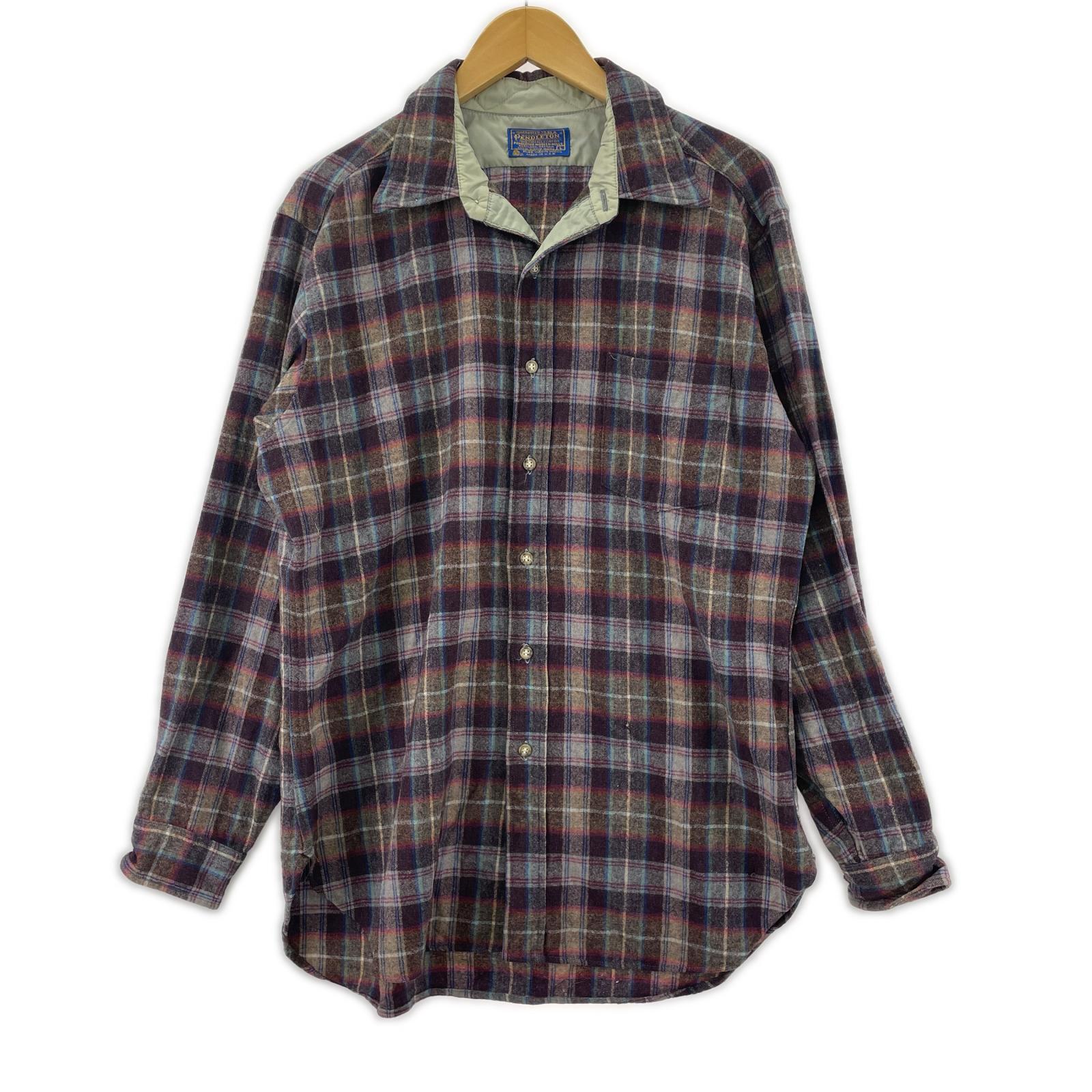 長袖シャツ 70s Board Shirt/紫系/L L