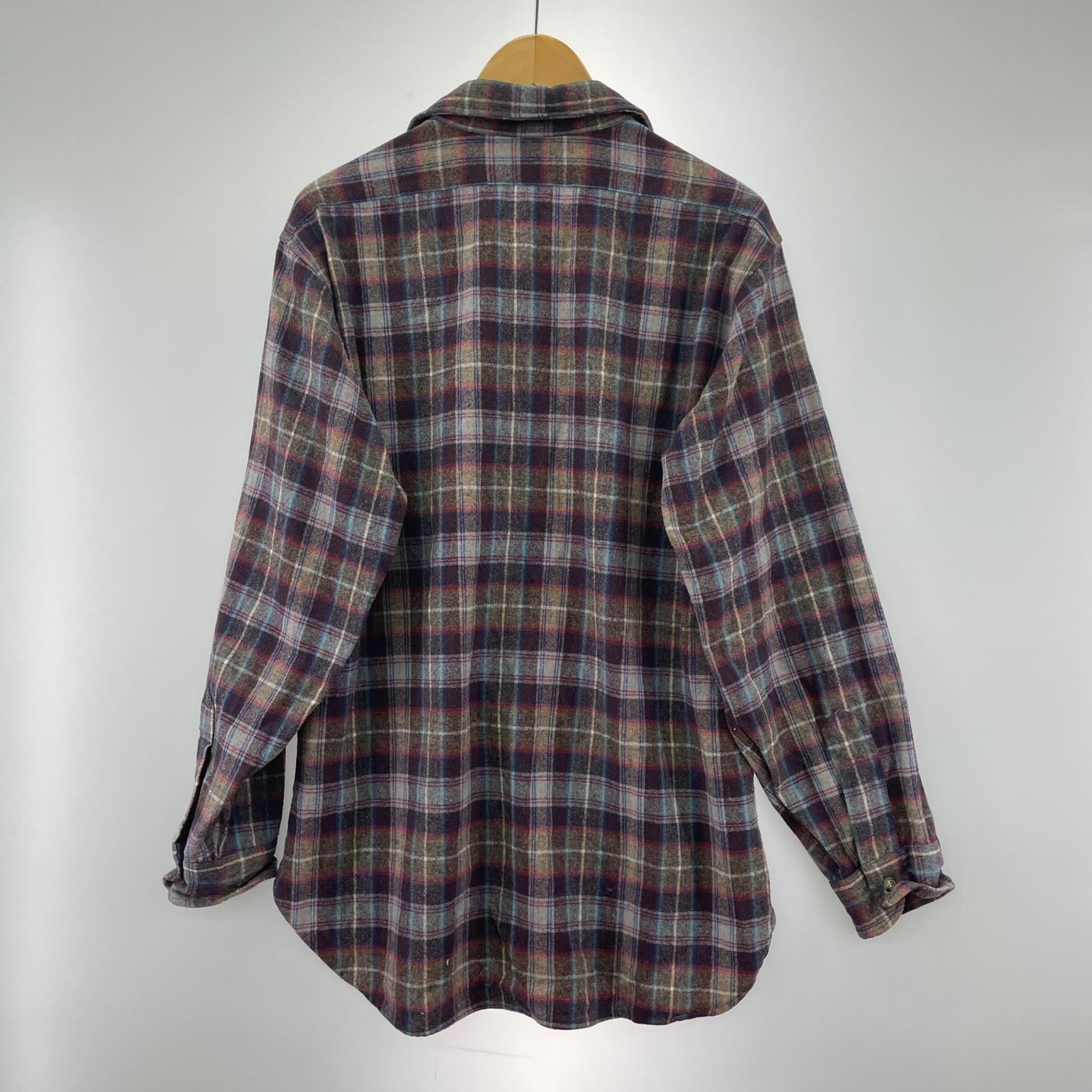長袖シャツ 70s Board Shirt/紫系/L L