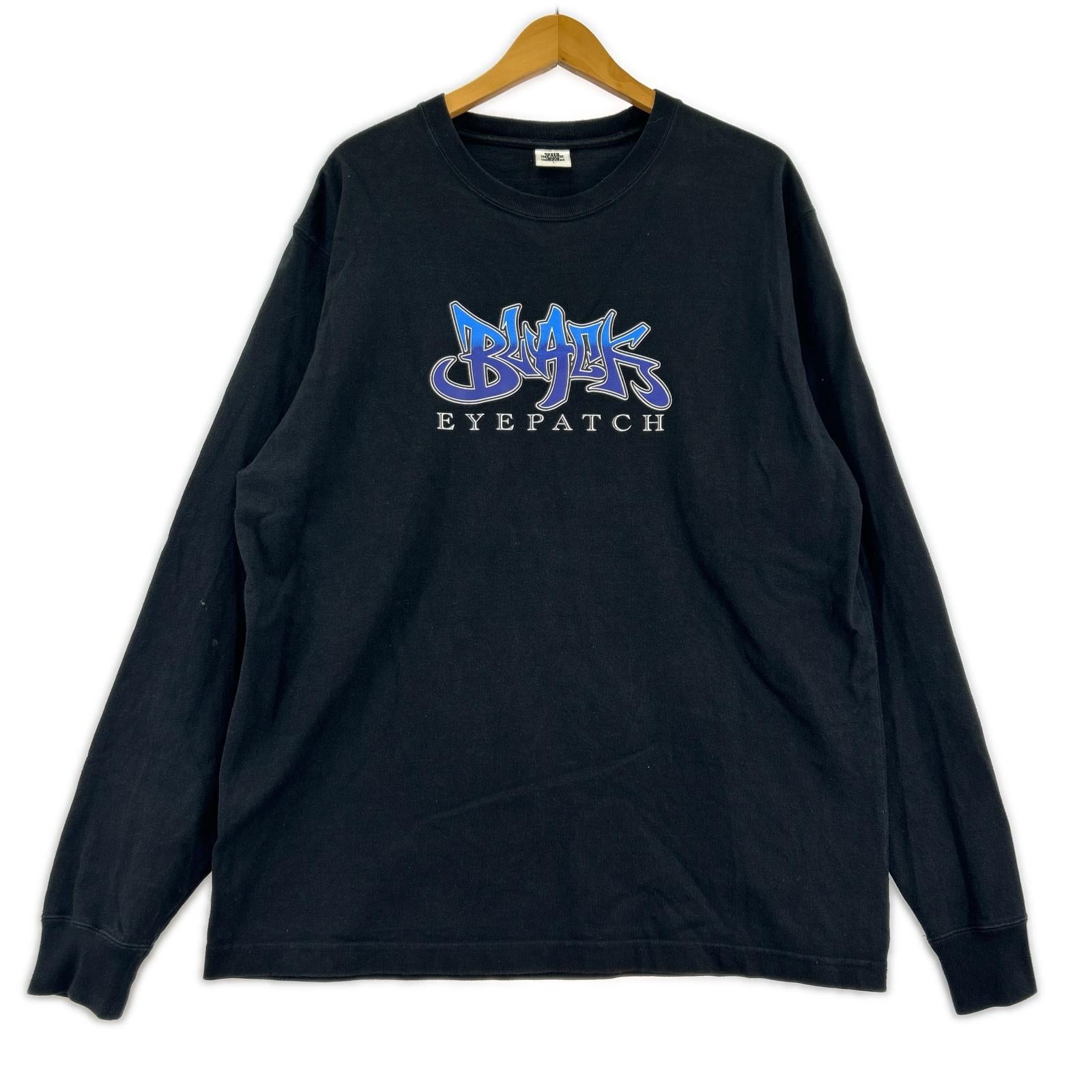 長袖Ｔシャツ グラフィティ ロゴプリント 黒 L L ブラック