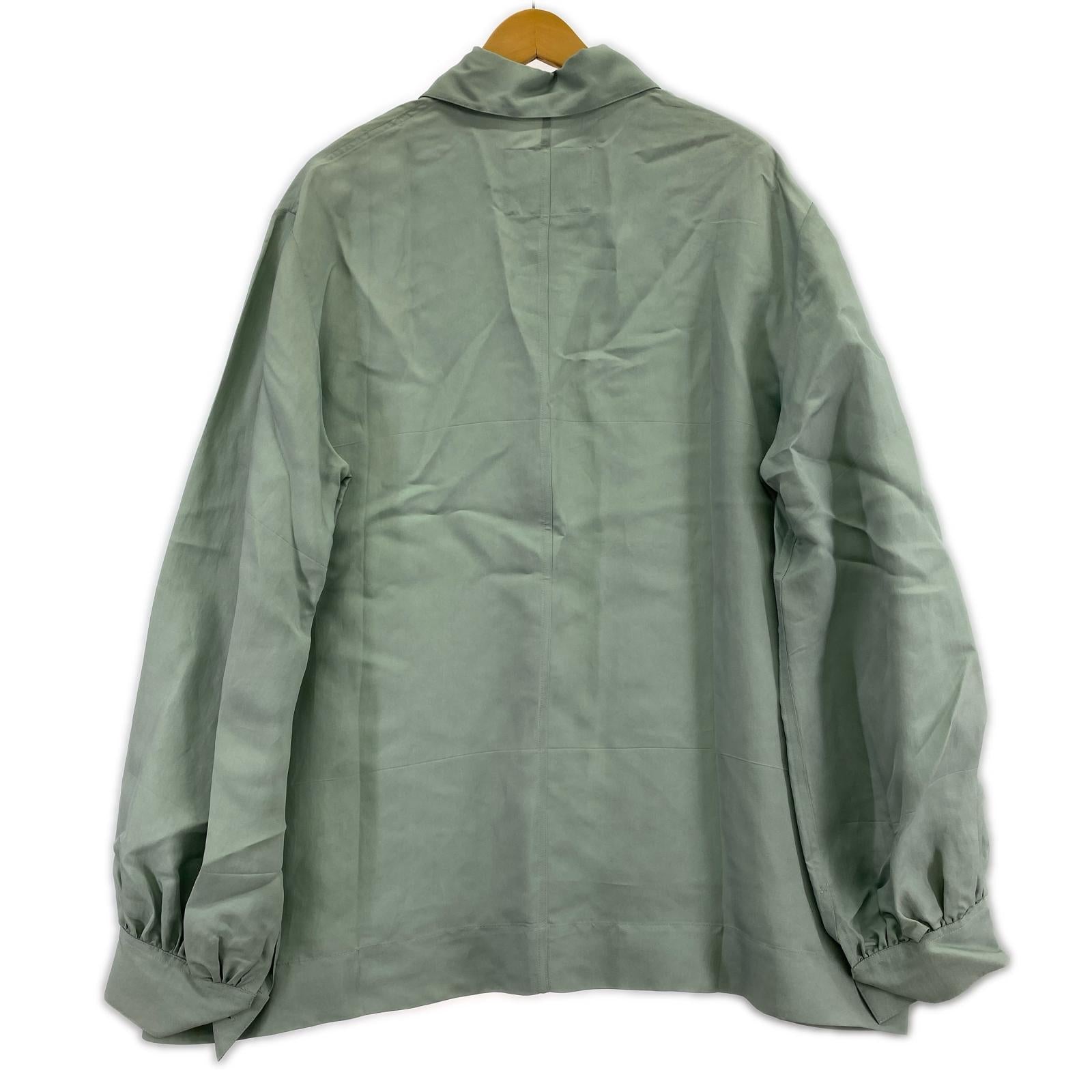 長袖シャツ JIL SANDER レーヨンシルク混シャツ 38 セージグリーン