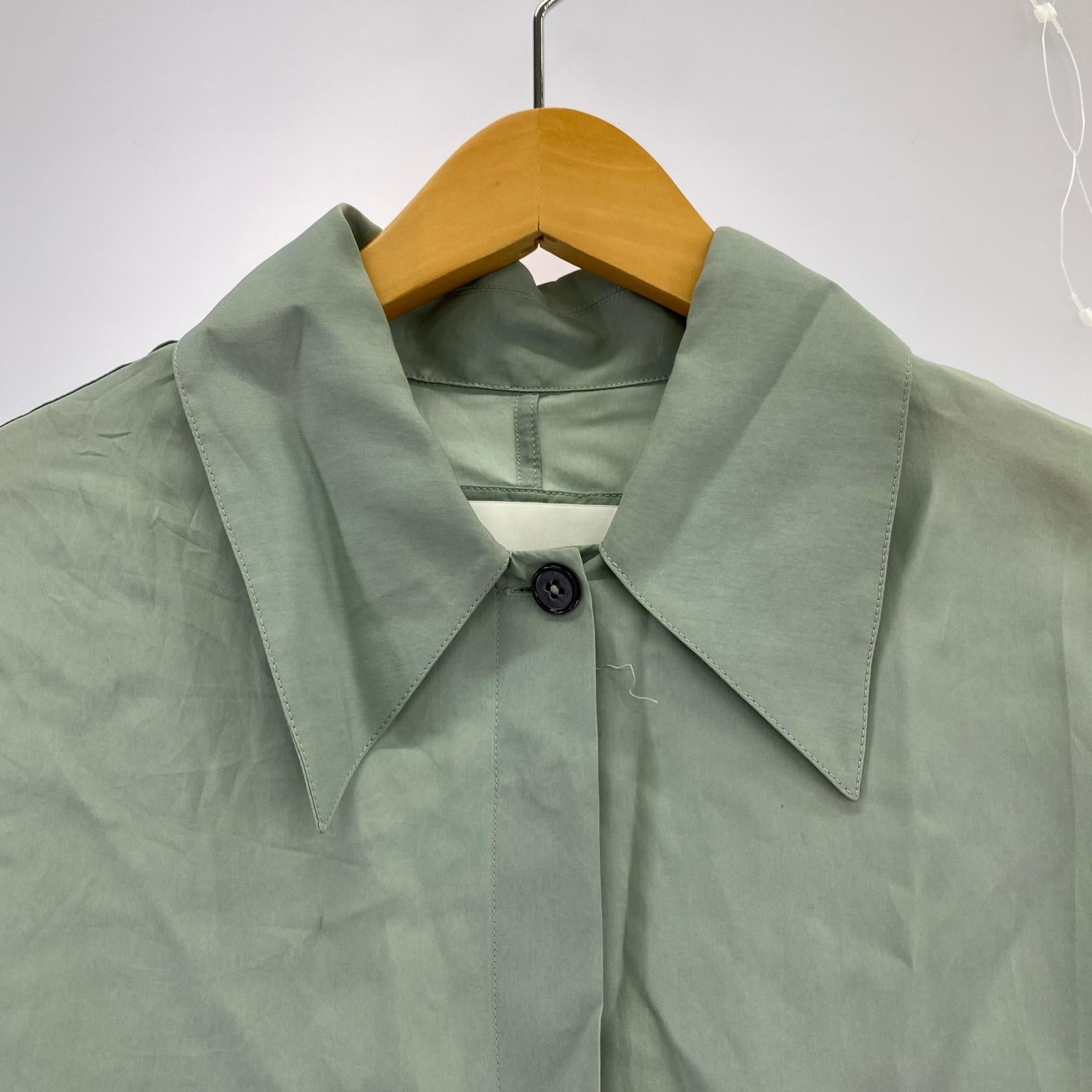 長袖シャツ JIL SANDER レーヨンシルク混シャツ 38 セージグリーン