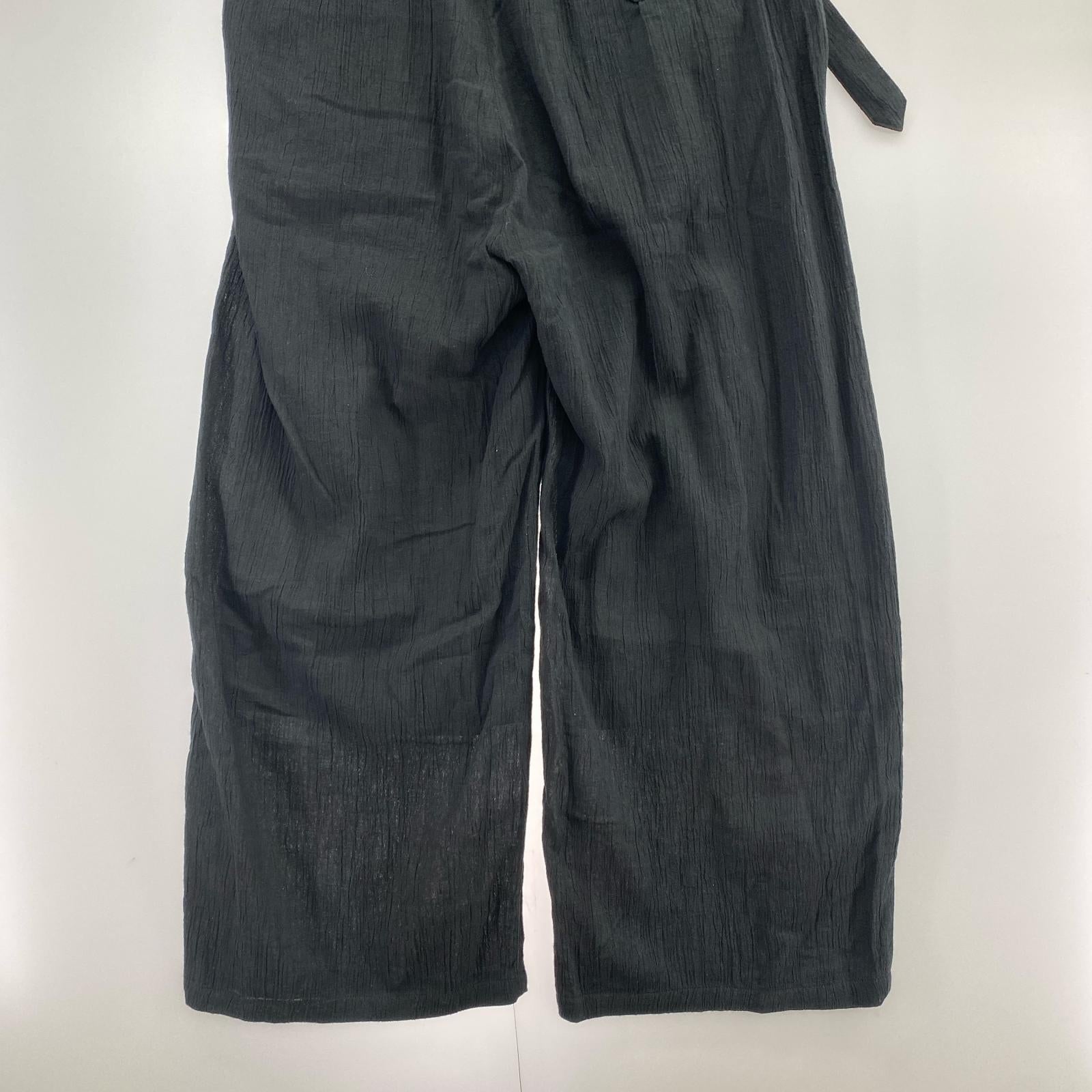 パンツ BALTED CREPE TUCK SLACKS ブラック