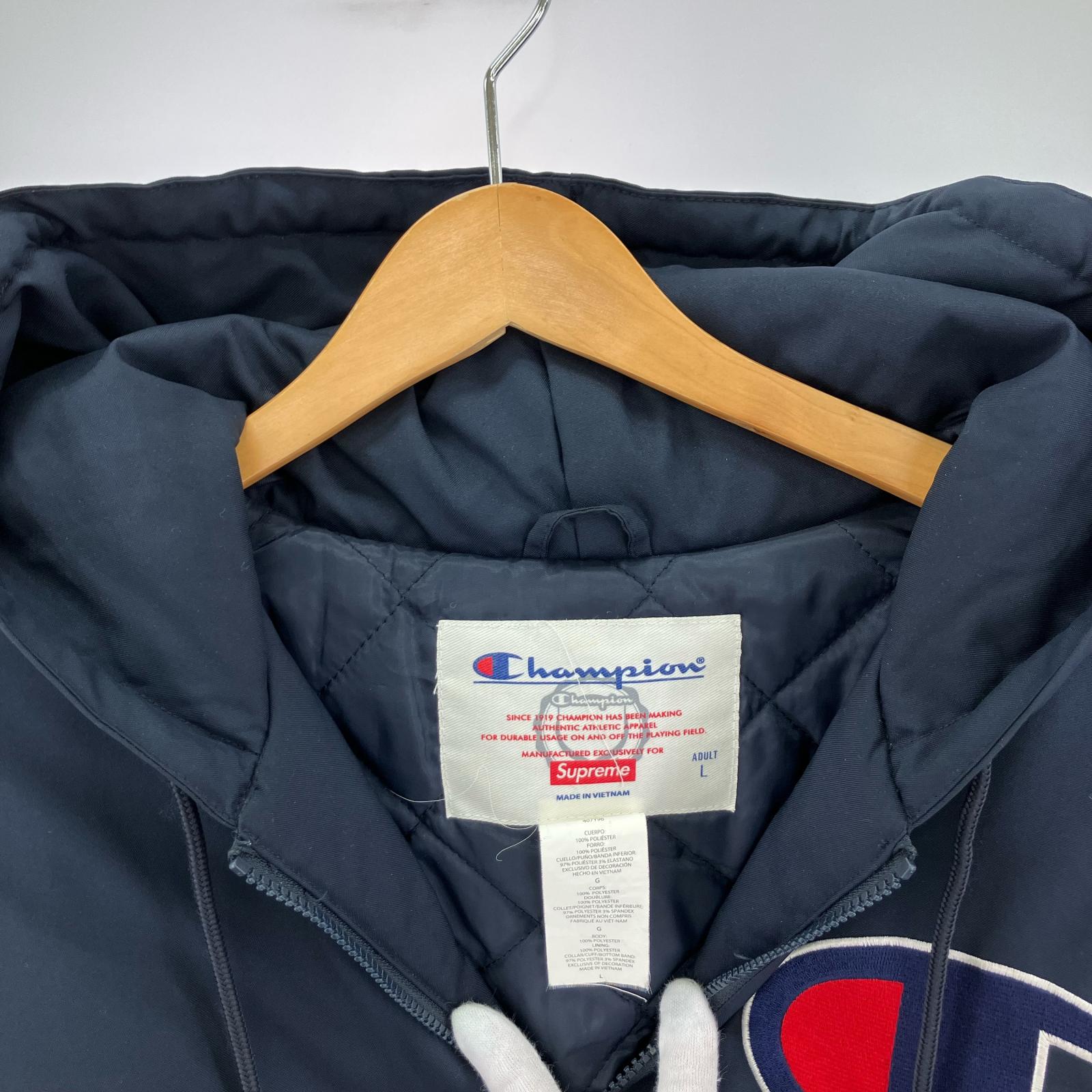 ジャケット Champion 12AW Half Zip Pull Over 紺 L L