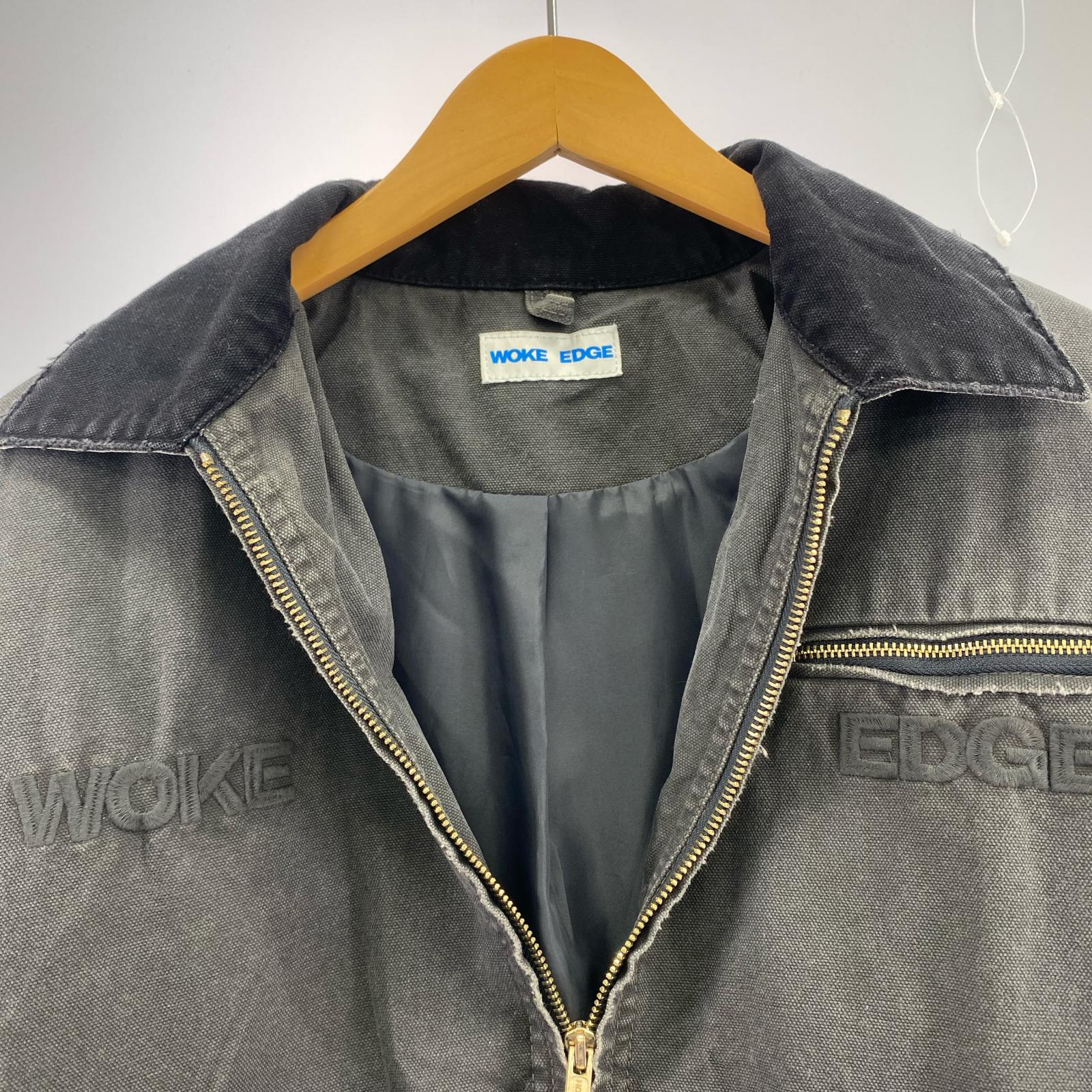 ジャケット WOKE EDGE Workers Jacket ダックワークジャケット XL 黒 ブラック