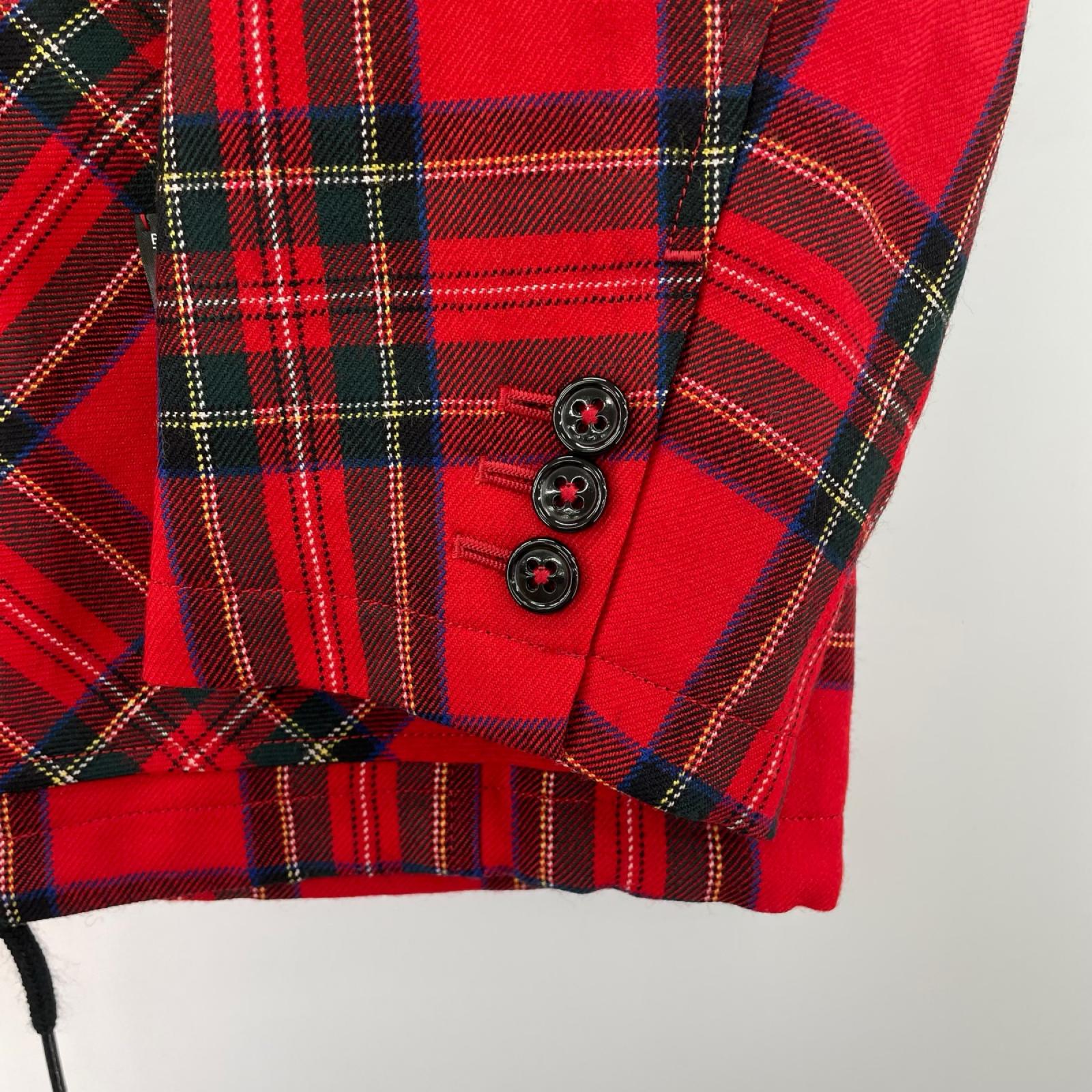テーラードジャケット 4B Wool Flannel Taylor Jacket/2/ﾁｪｯｸ レッド