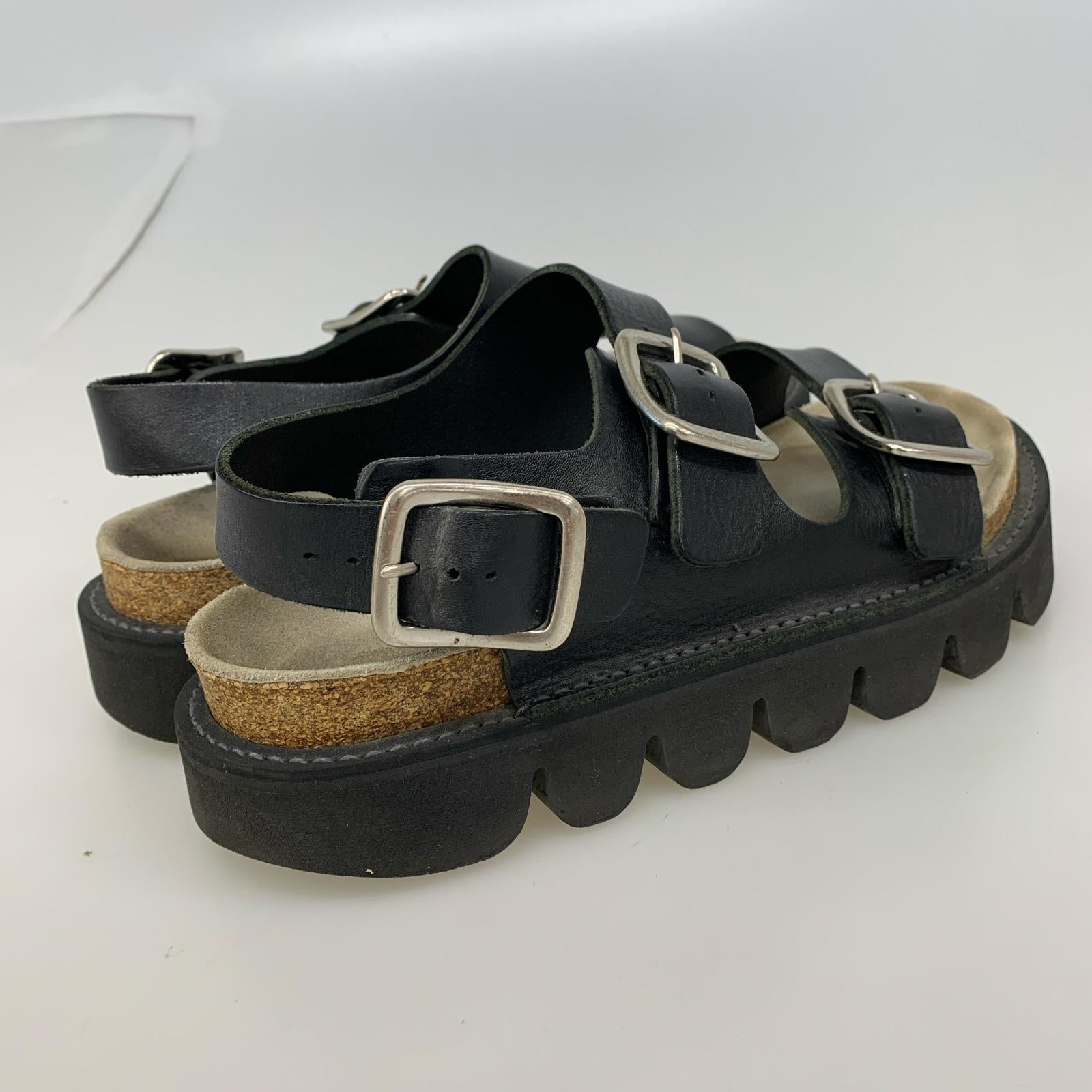 サンダル Hender Scheme Eric かまぼこサンダル 4 ブラック ベージュ ブラック