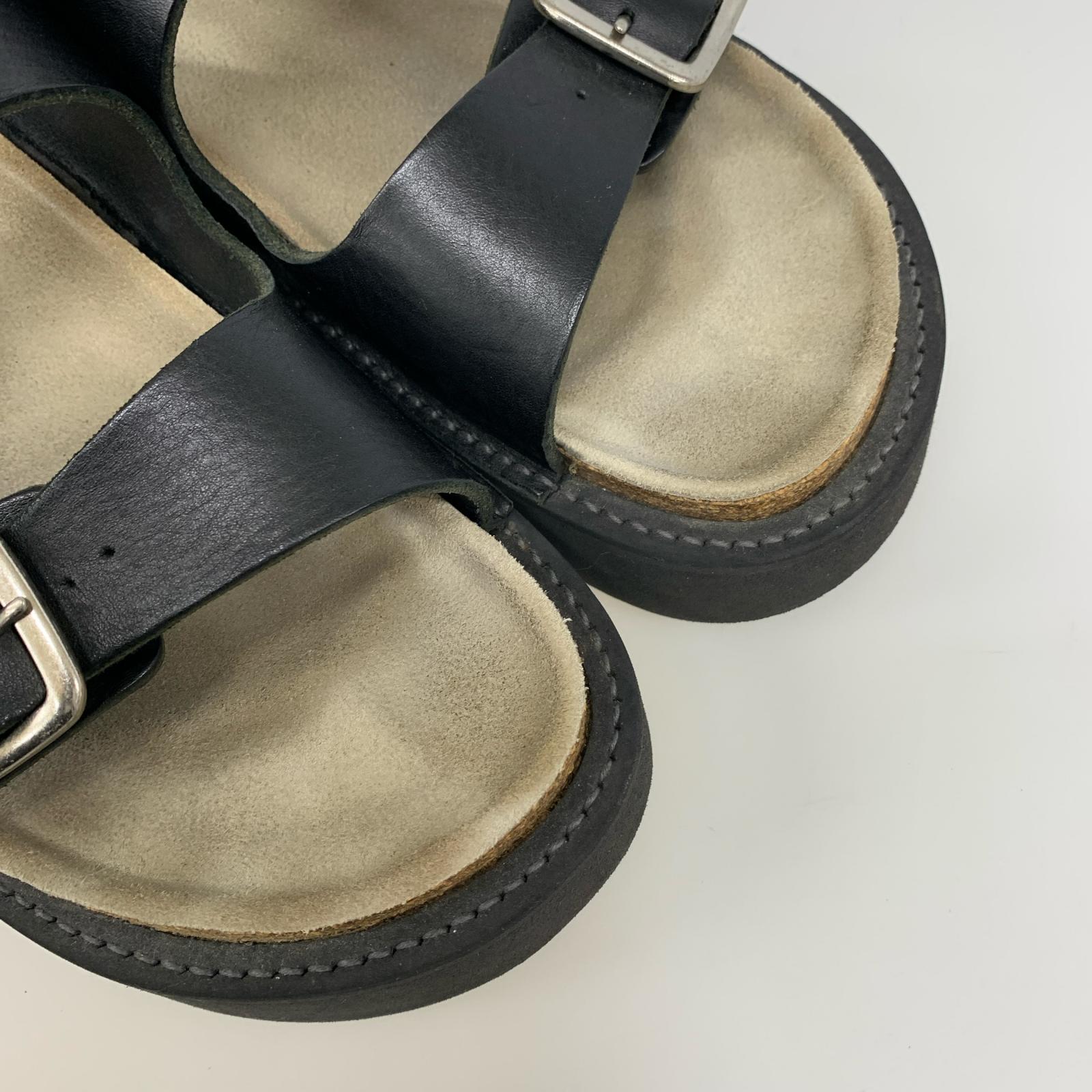 サンダル Hender Scheme Eric かまぼこサンダル 4 ブラック ベージュ ブラック