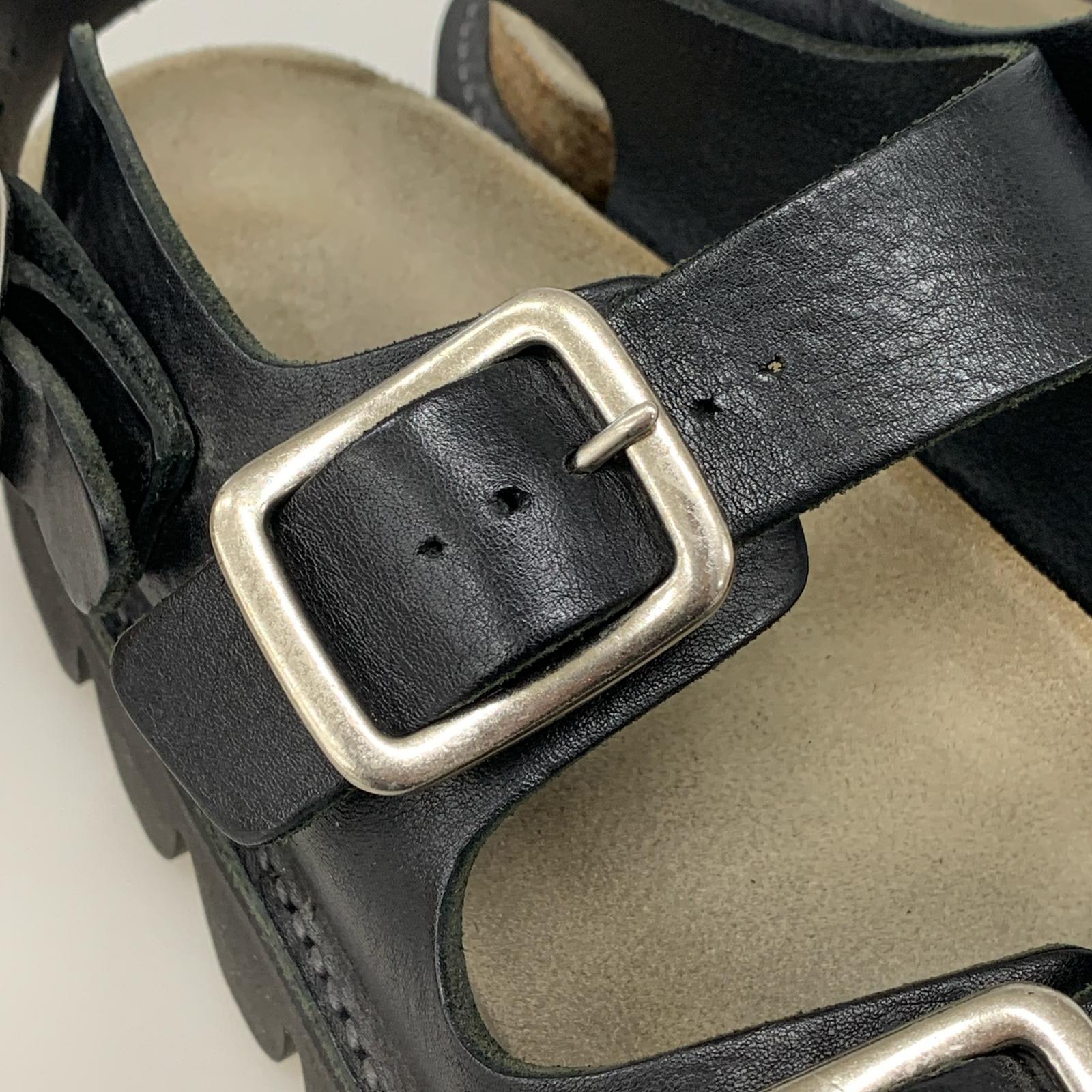 サンダル Hender Scheme Eric かまぼこサンダル 4 ブラック ベージュ ブラック