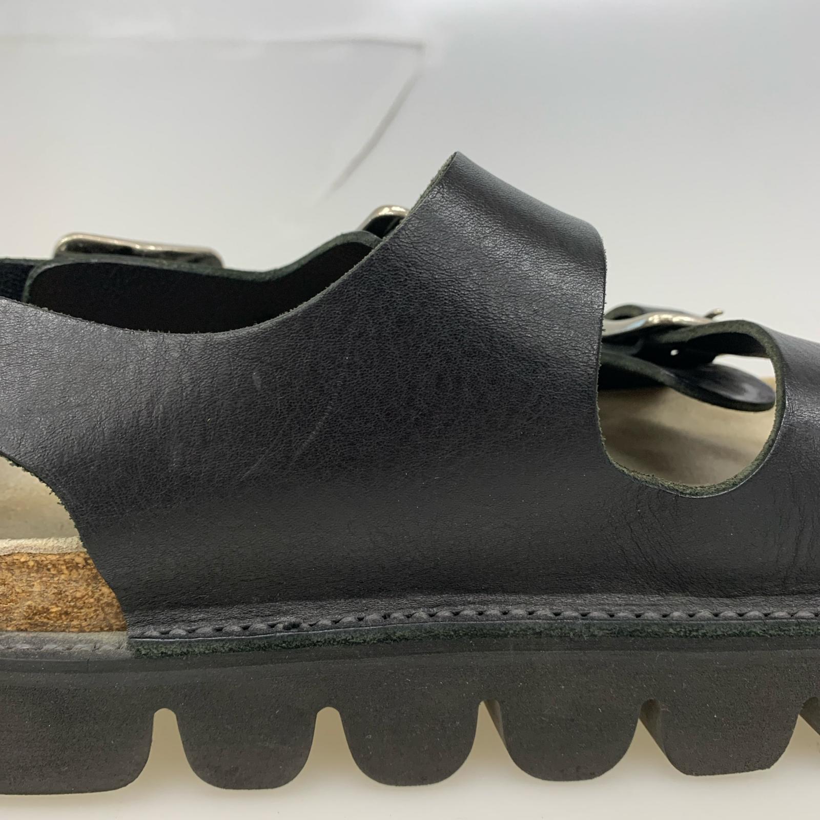 サンダル Hender Scheme Eric かまぼこサンダル 4 ブラック ベージュ ブラック