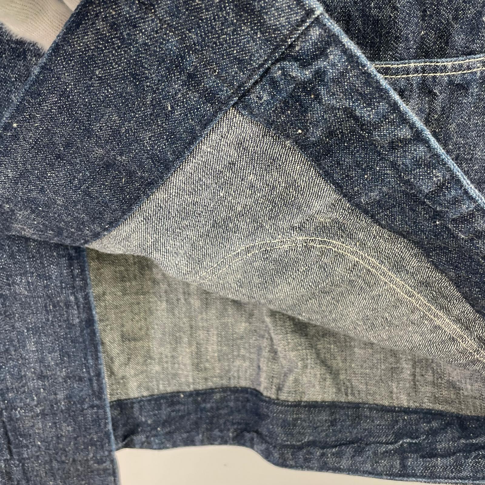 デニムジャケット プリント カバーオール 紺（M) M
