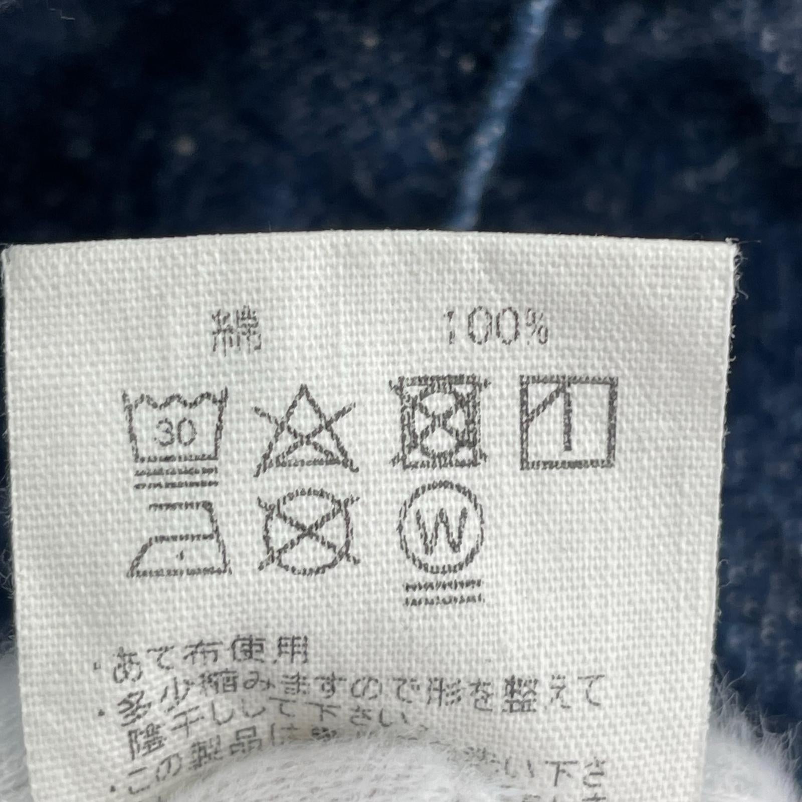デニムジャケット プリント カバーオール 紺（M) M