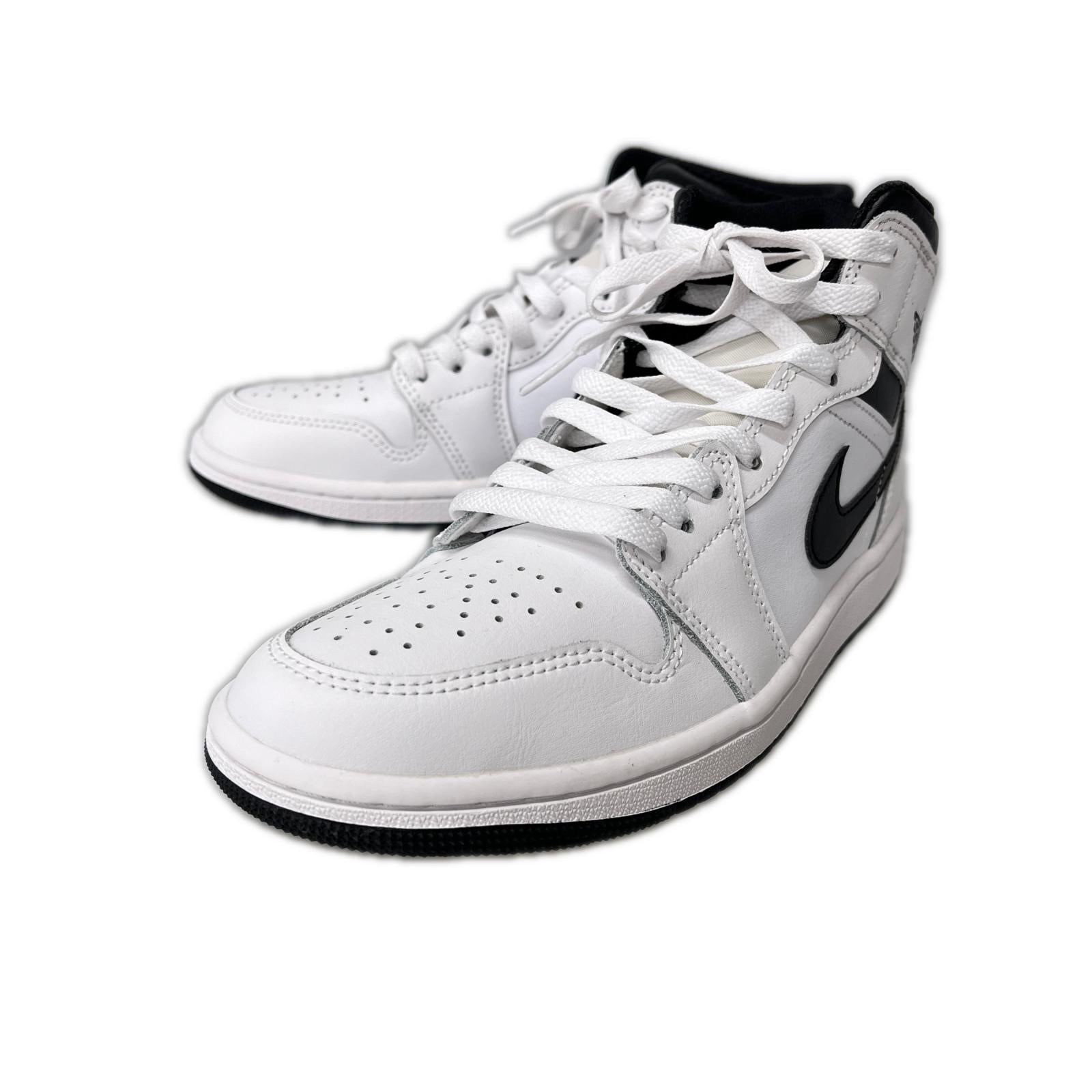 スニーカー Nike Air Jordan 1 Mid "White/Black"25.0 25cm (US7 UK6 1/2 EU40) ホワイト
