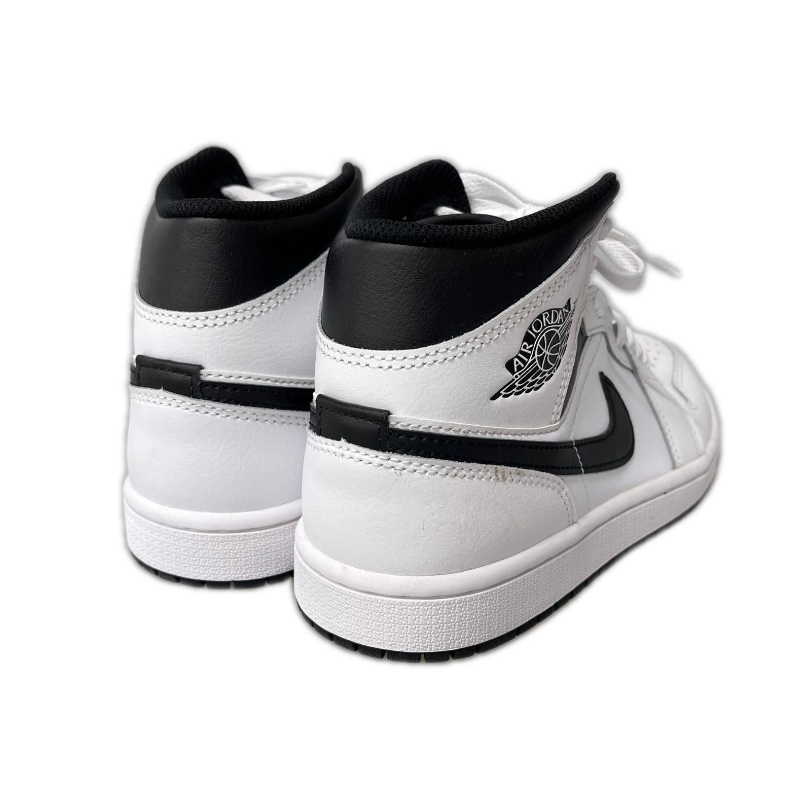 スニーカー Nike Air Jordan 1 Mid "White/Black"25.0 25cm (US7 UK6 1/2 EU40) ホワイト