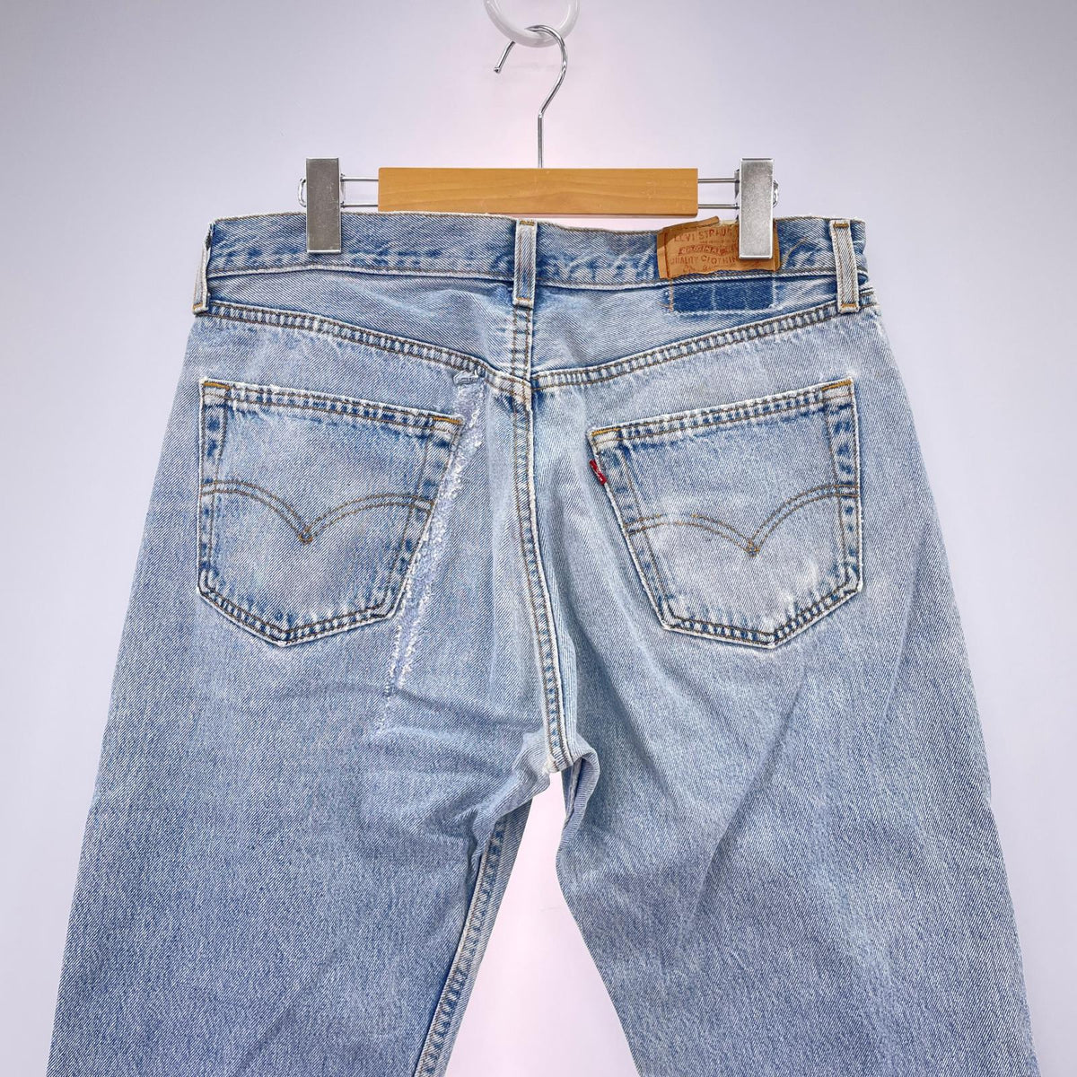 デニムパンツ 90s 501 USA製 ボタン裏524 W34 34 ブルー